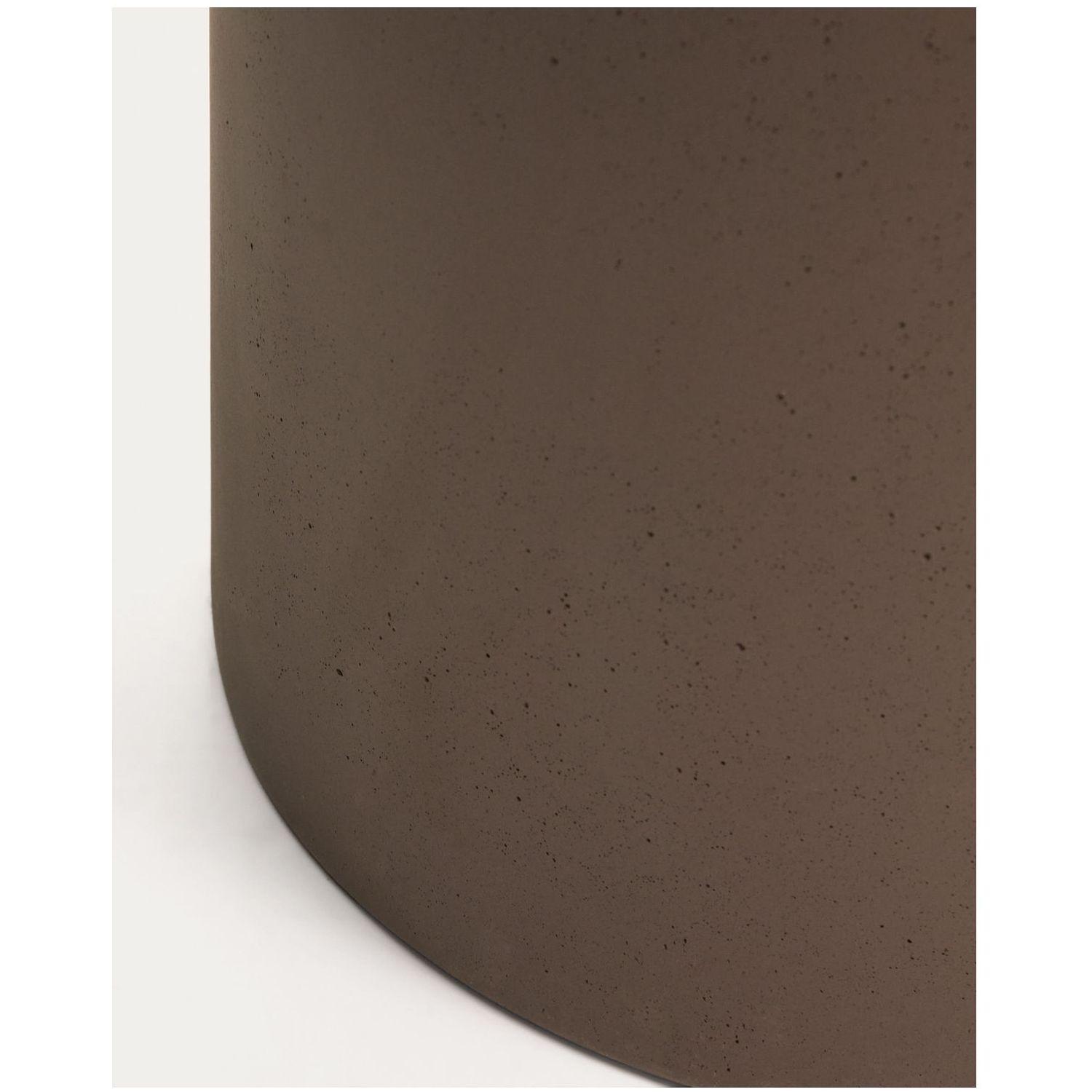Blumentopf rund Aiguablava aus braunem Zement 42x42