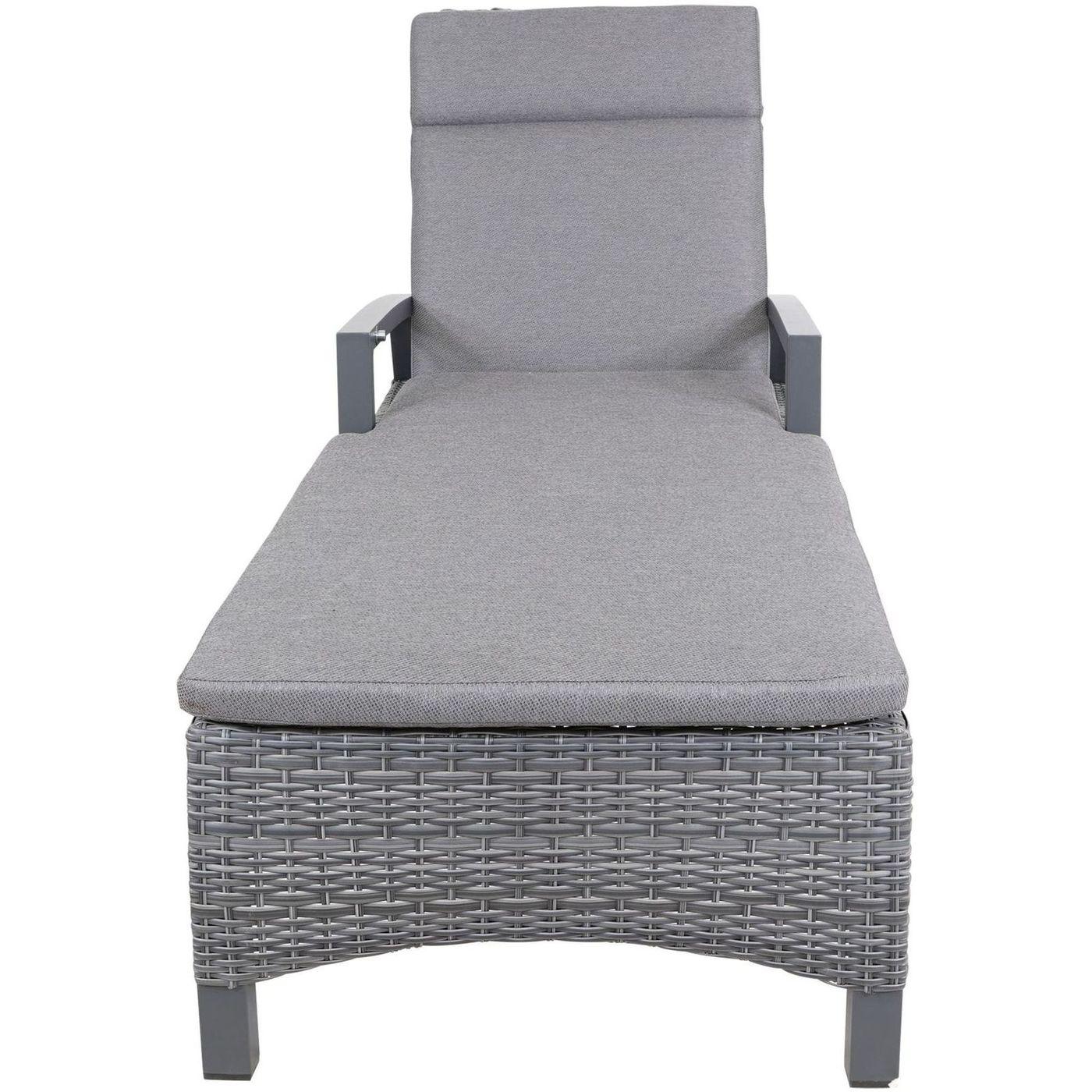 Poly Rattan Sonnenliege Parma anthrazit