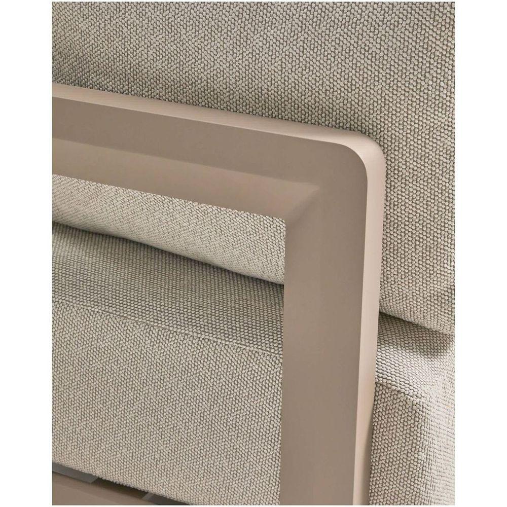 Gartensofa 3-Sitzer Nerano Aluminium in Taupe 208