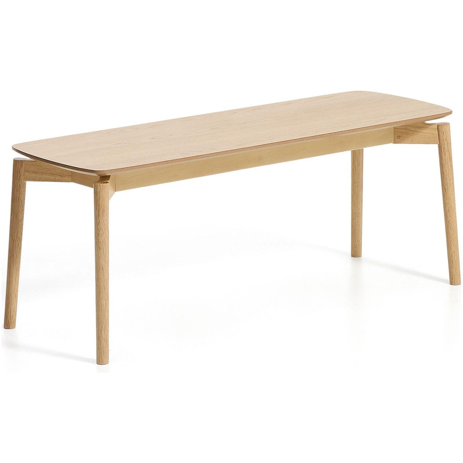 Bank Evera aus Eichenfurnier mit naturfarbenem Finish 122 cm