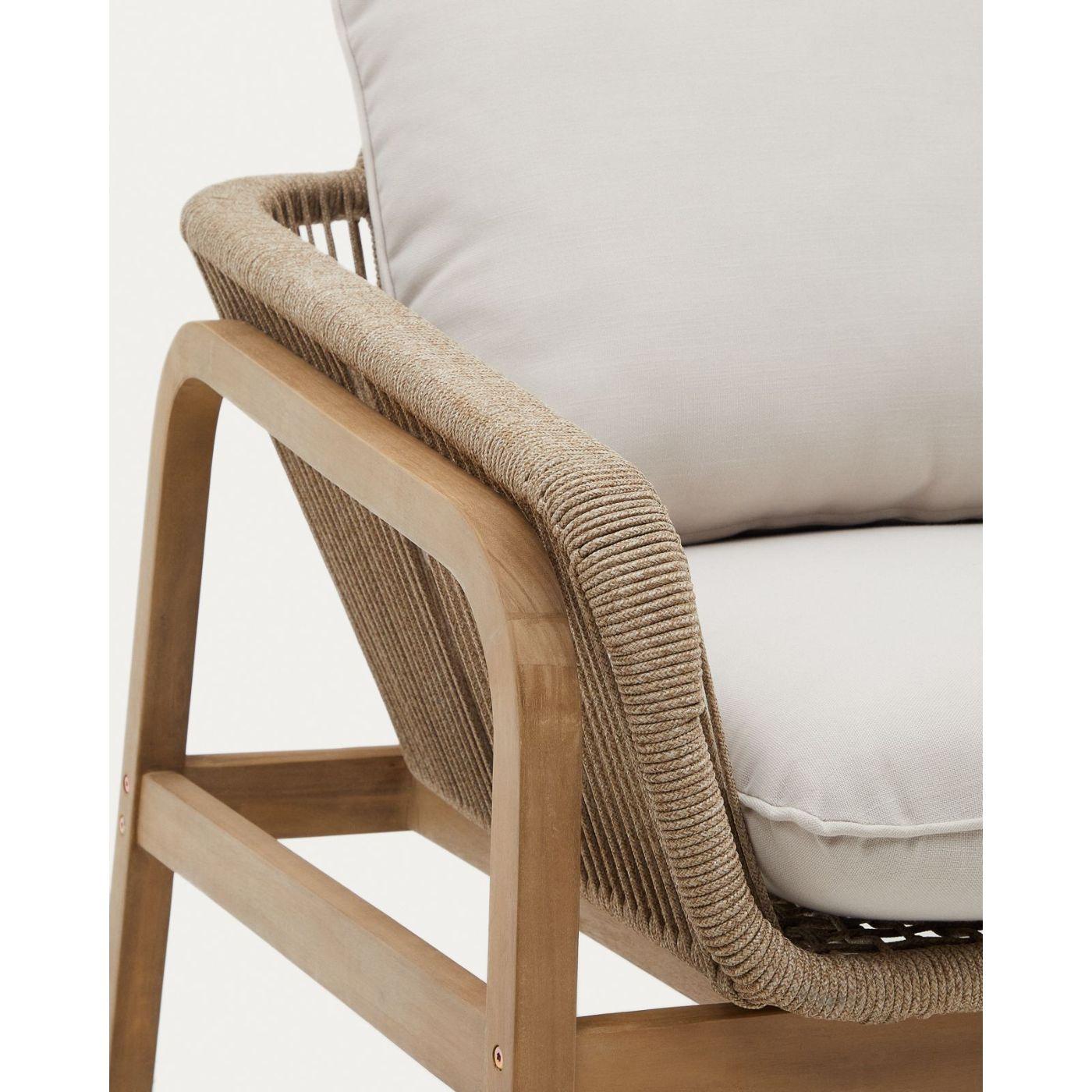 Garten Sitzgruppe Ecklounge Vellana Akazienholz Seil 100% FSC