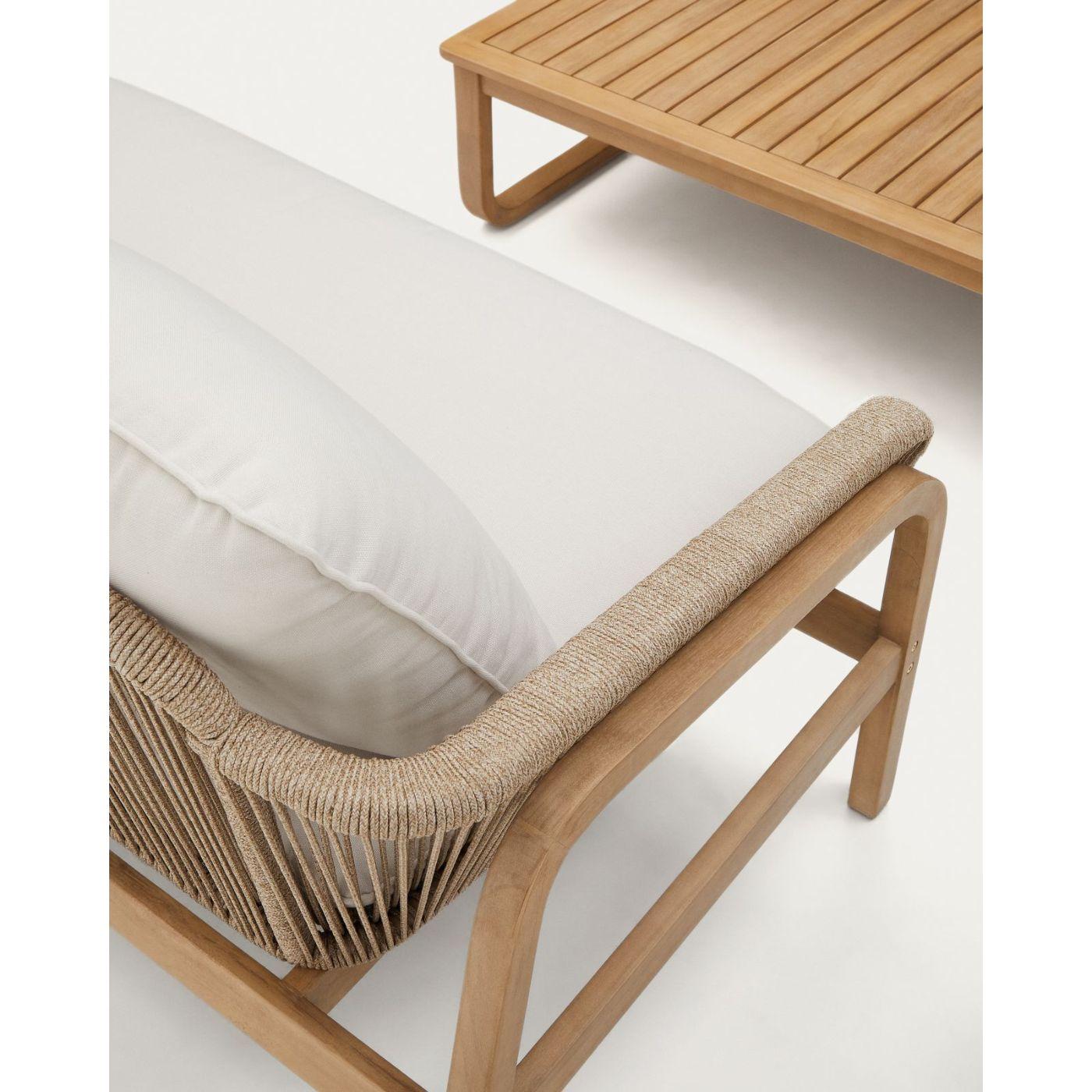 Garten Sitzgruppe Ecklounge Vellana Akazienholz Seil 100% FSC