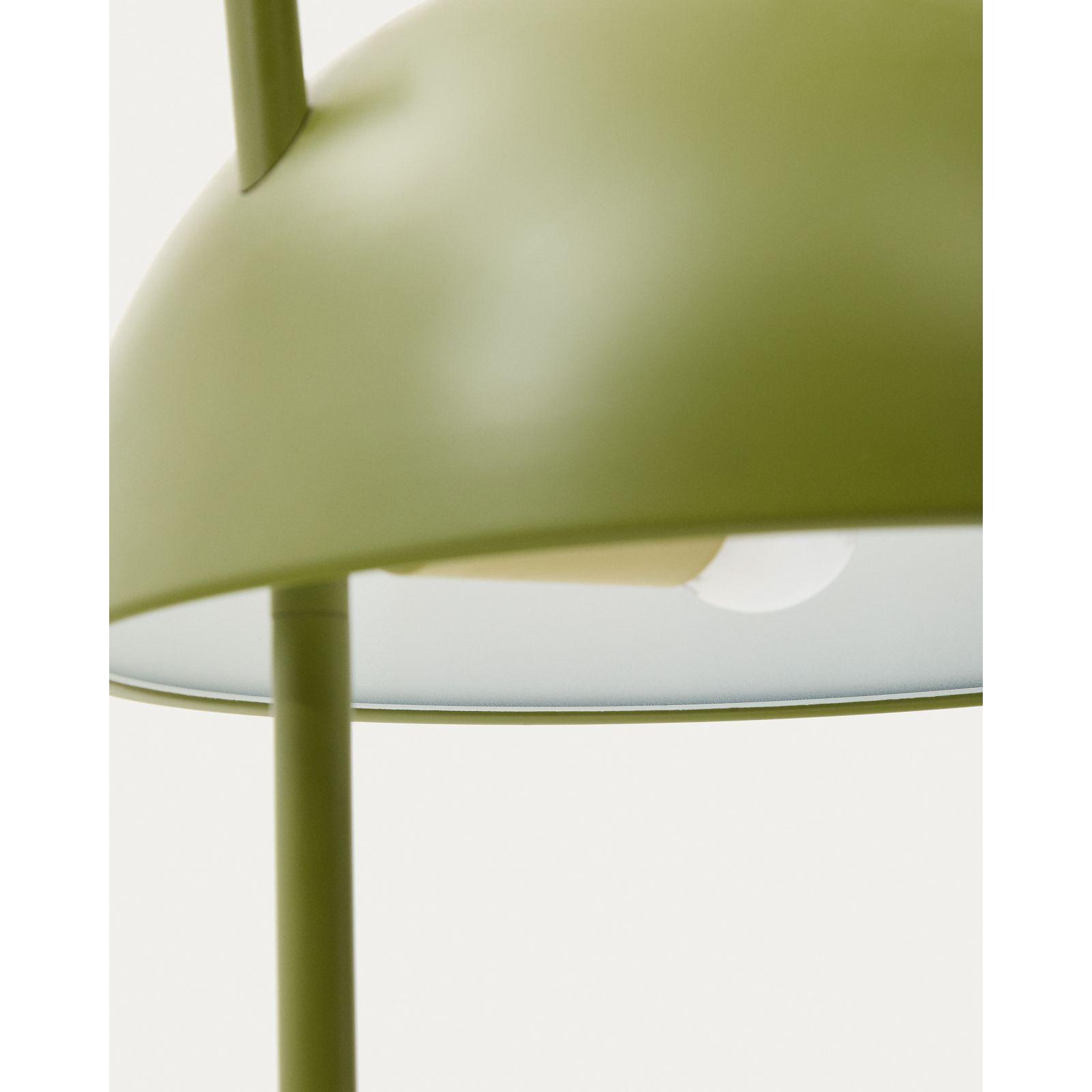 Catlar Stehlampe aus Eschenholz und Metall mit grünem Lackfinish