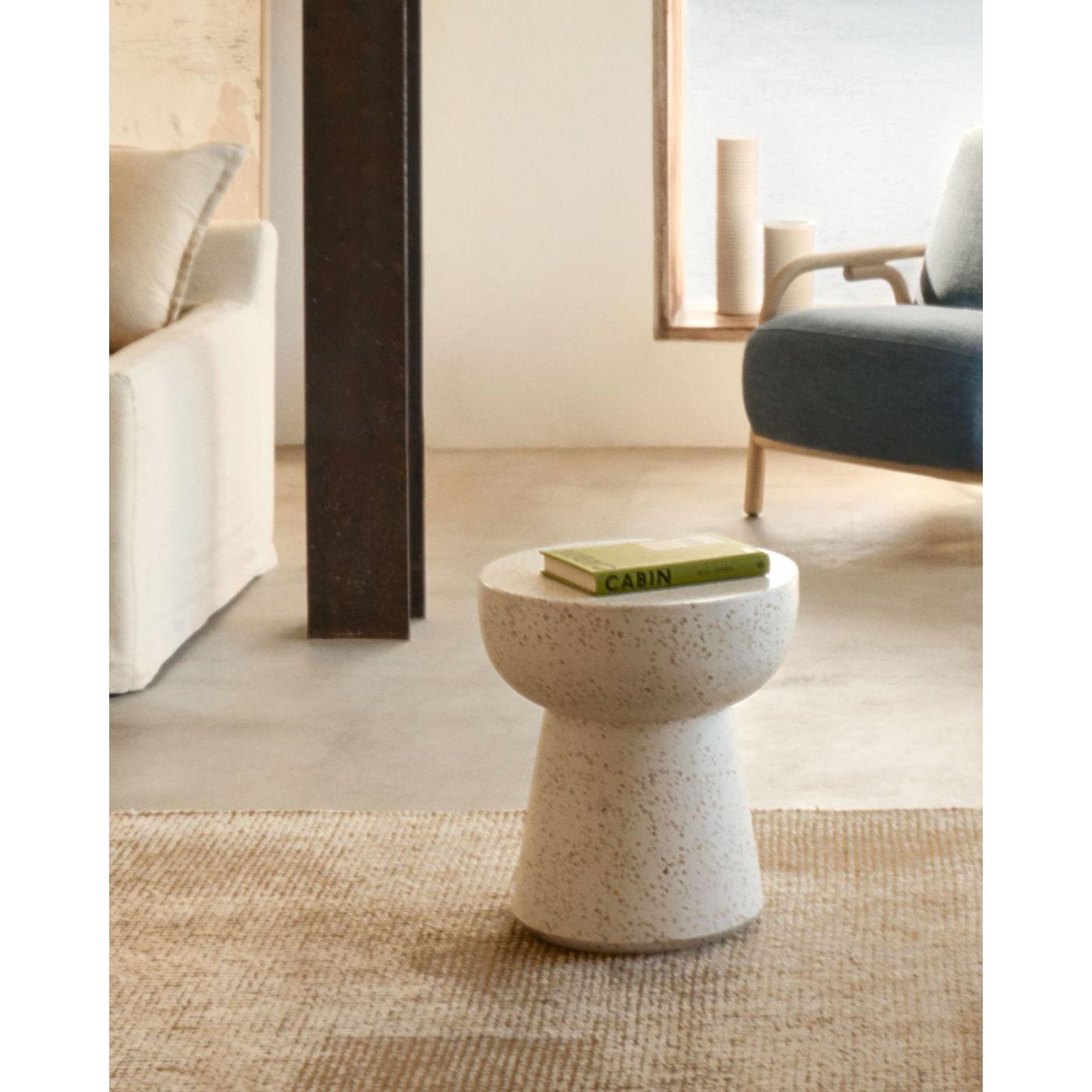 Beistelltisch Pada Terrazzo weiss mix 40x40