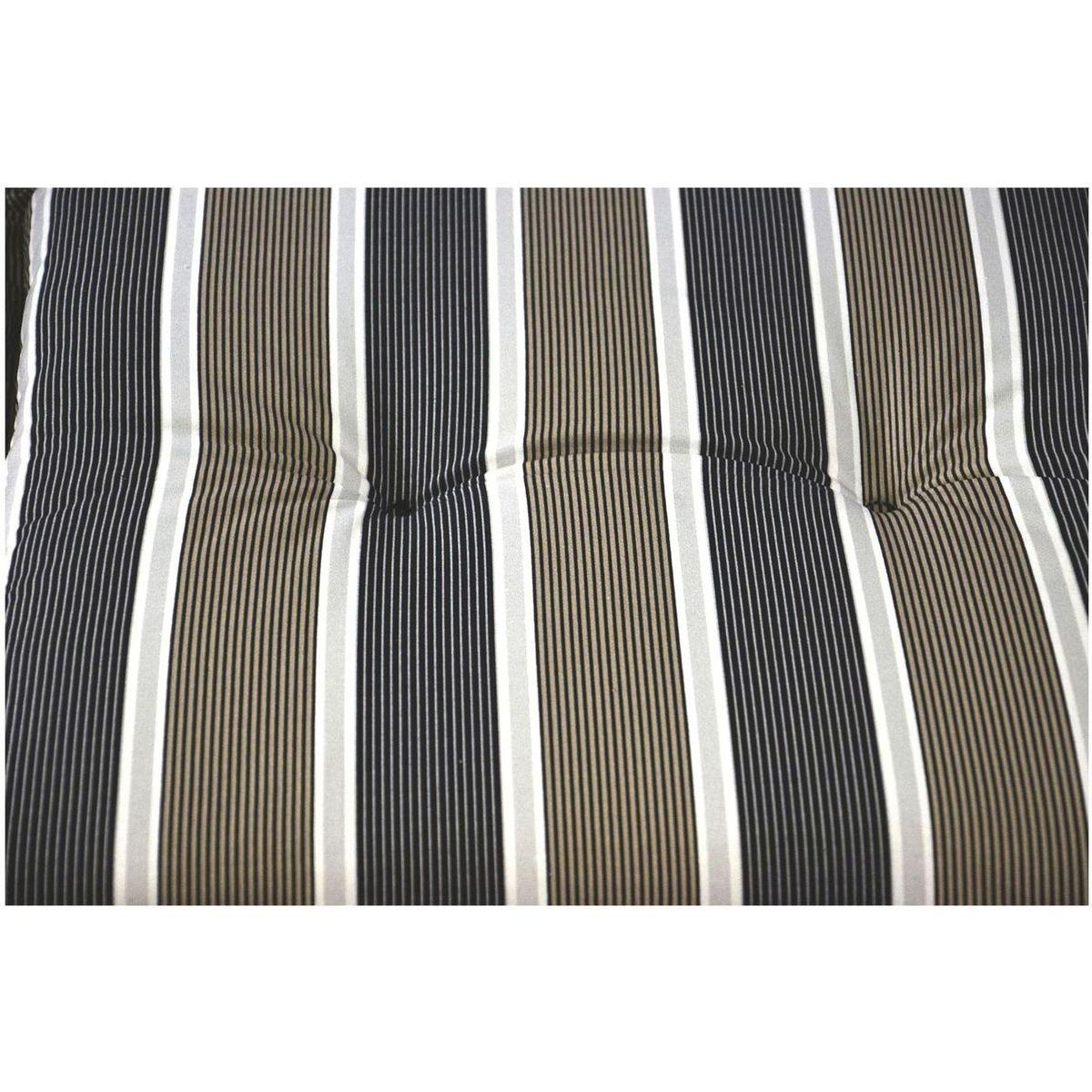 Auflage Deckchair Streifen grau/braun