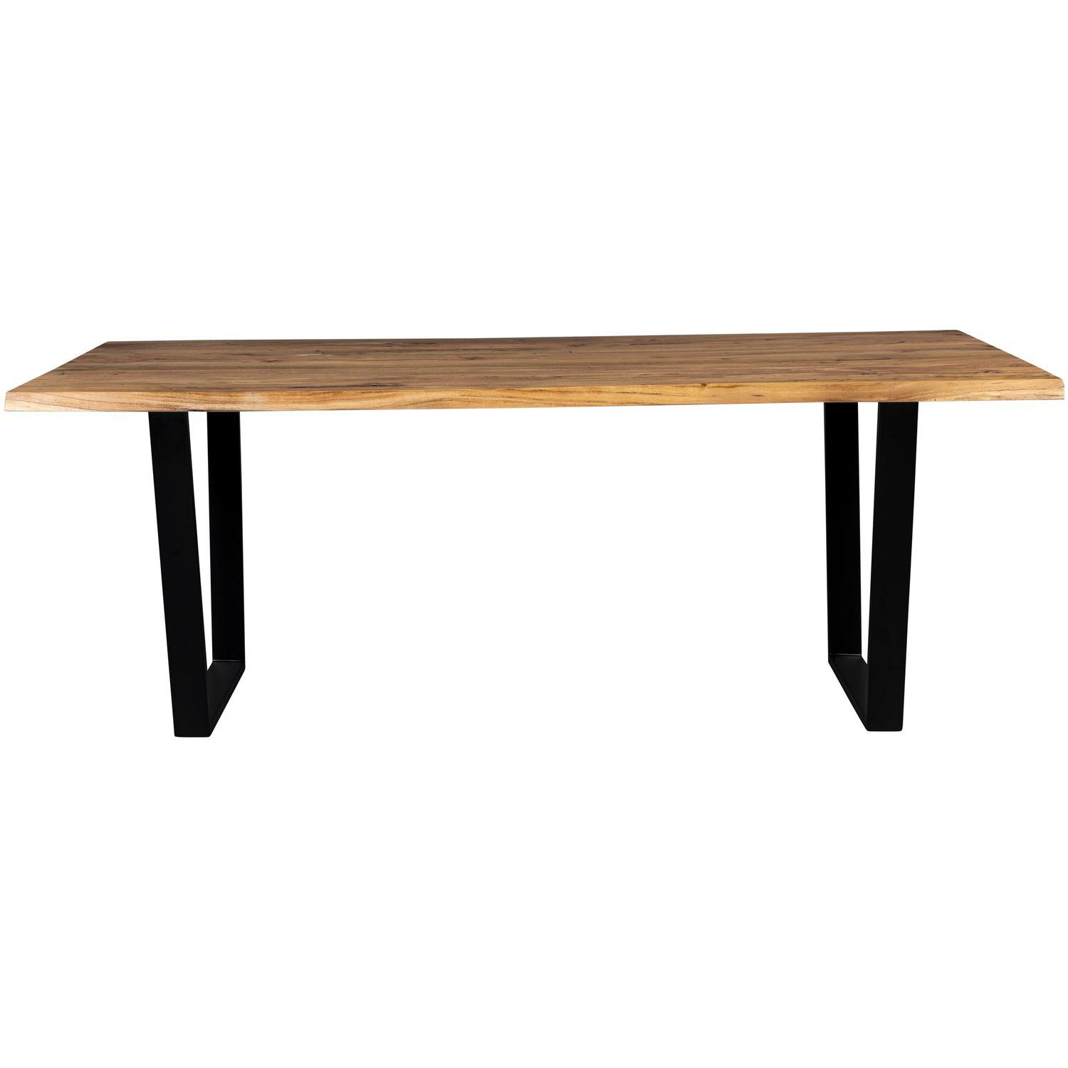 Esstisch Baumkante Utah Akazienholz massiv U-Füsse 180x90