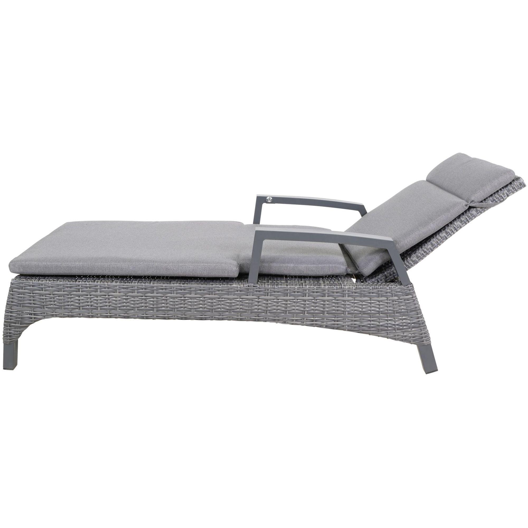 Poly Rattan Sonnenliege Parma anthrazit