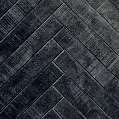 Beistelltisch Laax Mango schwarz Fischgrät 60x60