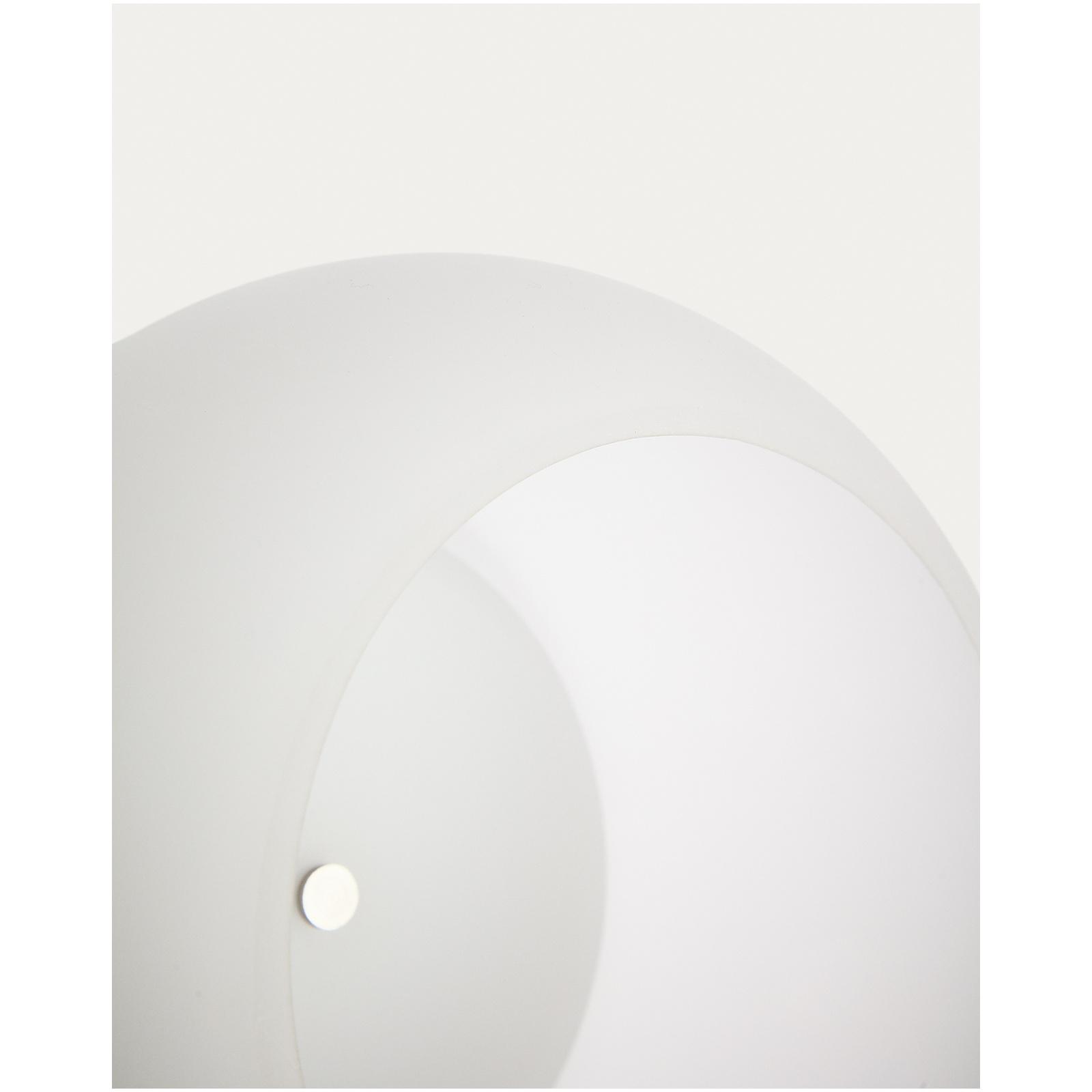LED-Wandleuchte Leruna aus satiniertem Glas und Metall mit verzinktem Finish 20x20