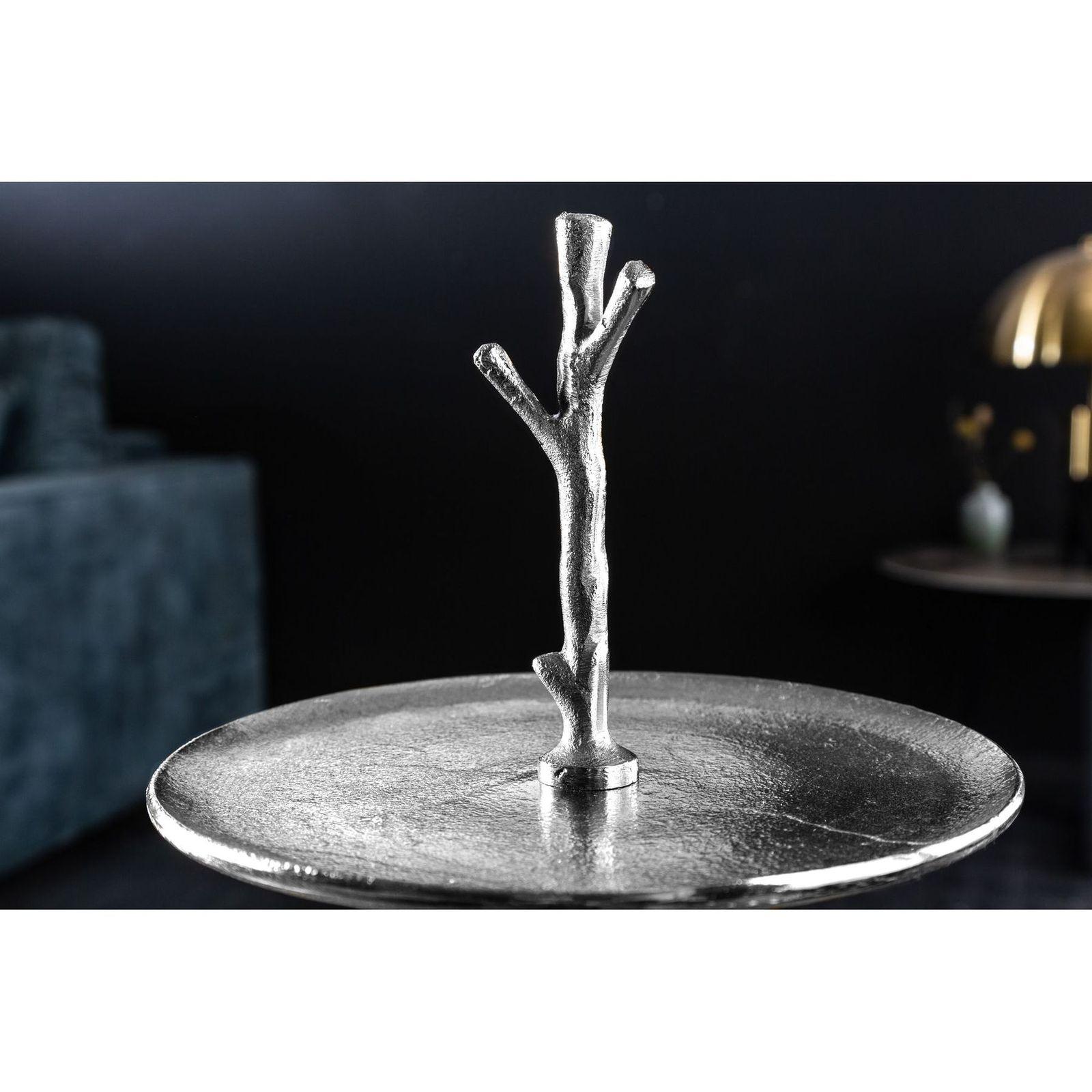 Etagere Äste Metall silber 48cm