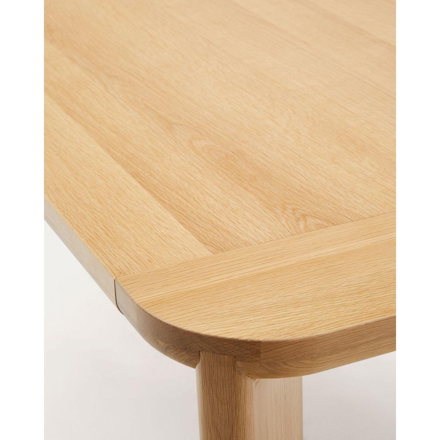 Esstisch Ausziehtisch Jondal Massivholz und Eichenfurnier natur 100 % FSC - Grösse: 205-285x100