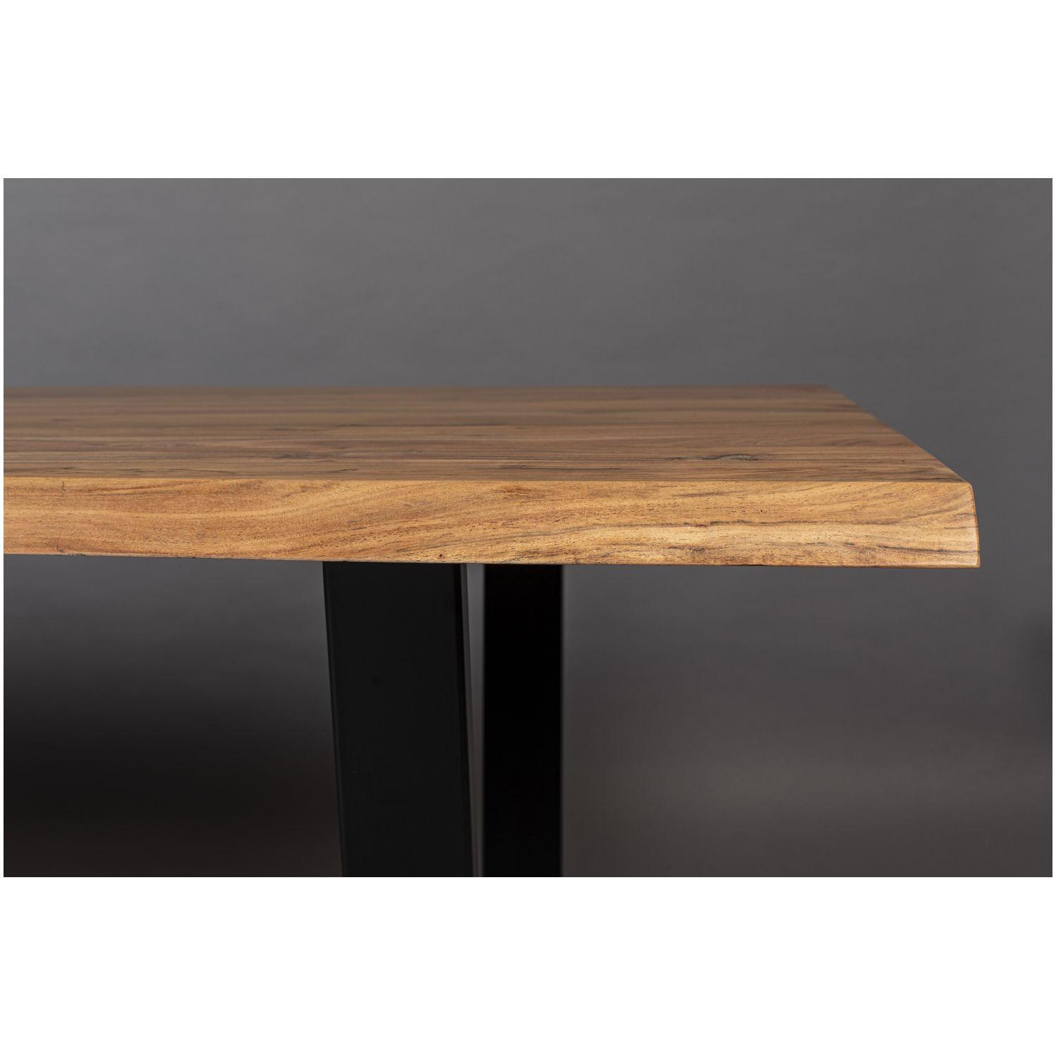 Esstisch Baumkante Utah Akazienholz massiv U-Füsse 180x90