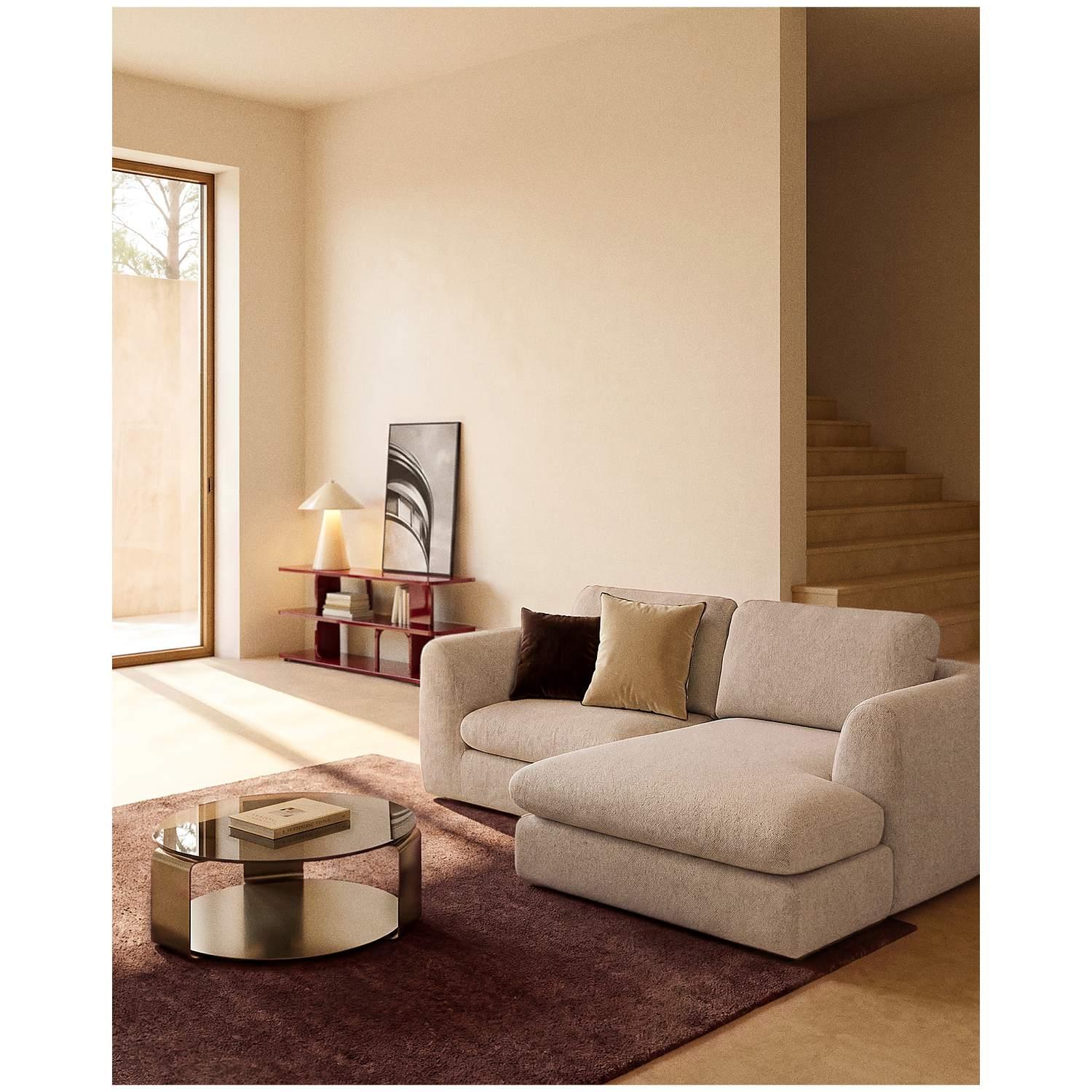3-Sitzer Sofa Vera mit Chaiselongue links in Beige 232x176 FSC Mix Credit