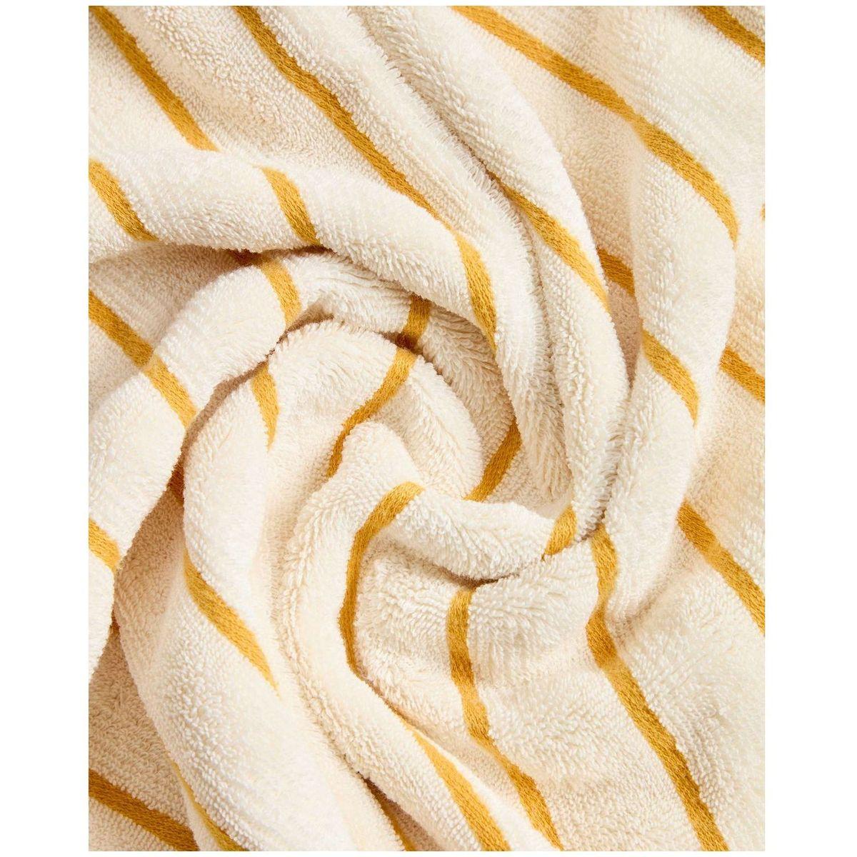 Handtuch Dorane aus 100 % Baumwolle mit gelben Streifen 50 x 90 cm