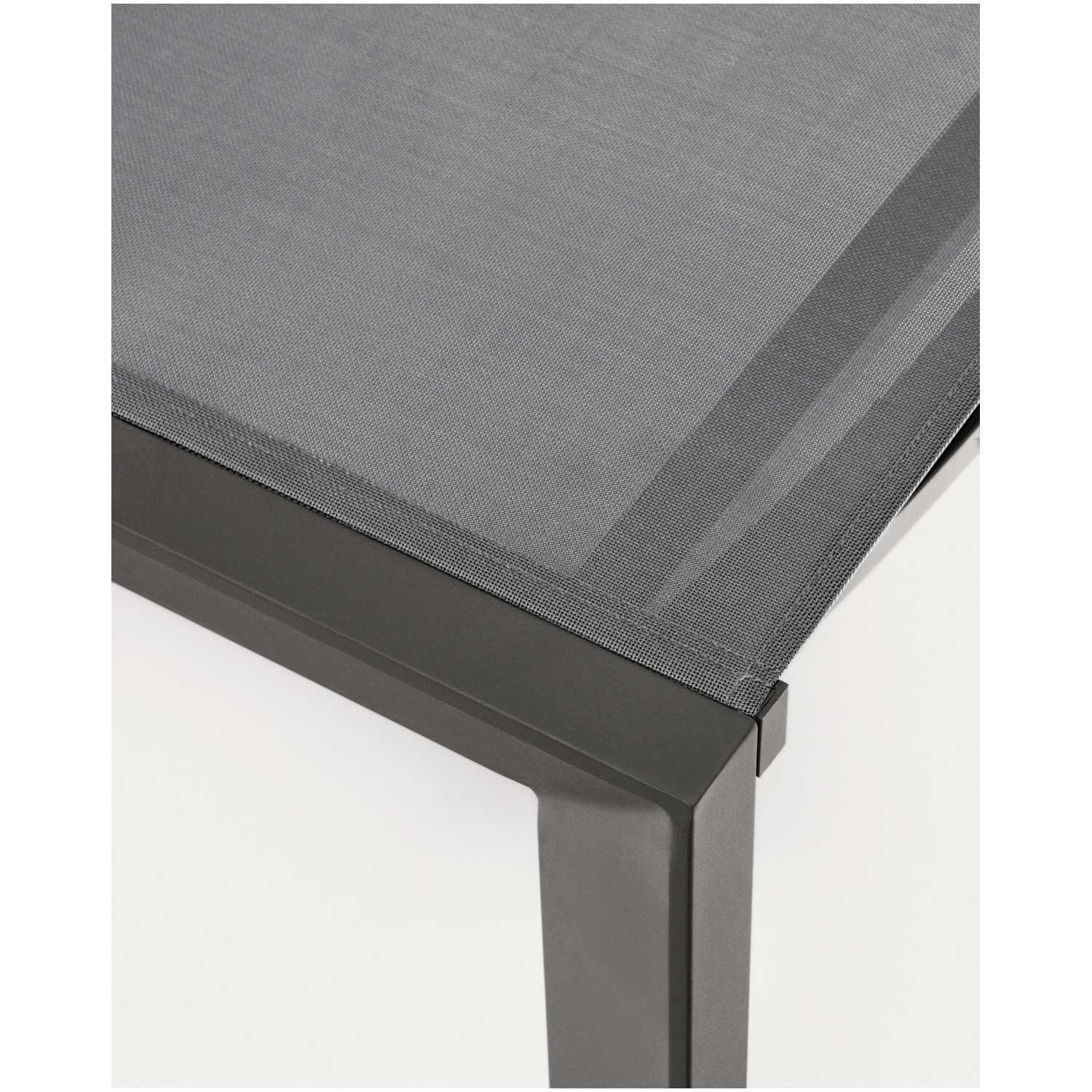 Sonnenliege Canutells verstellbar Aluminium dunkelgrau (mit Rollen)