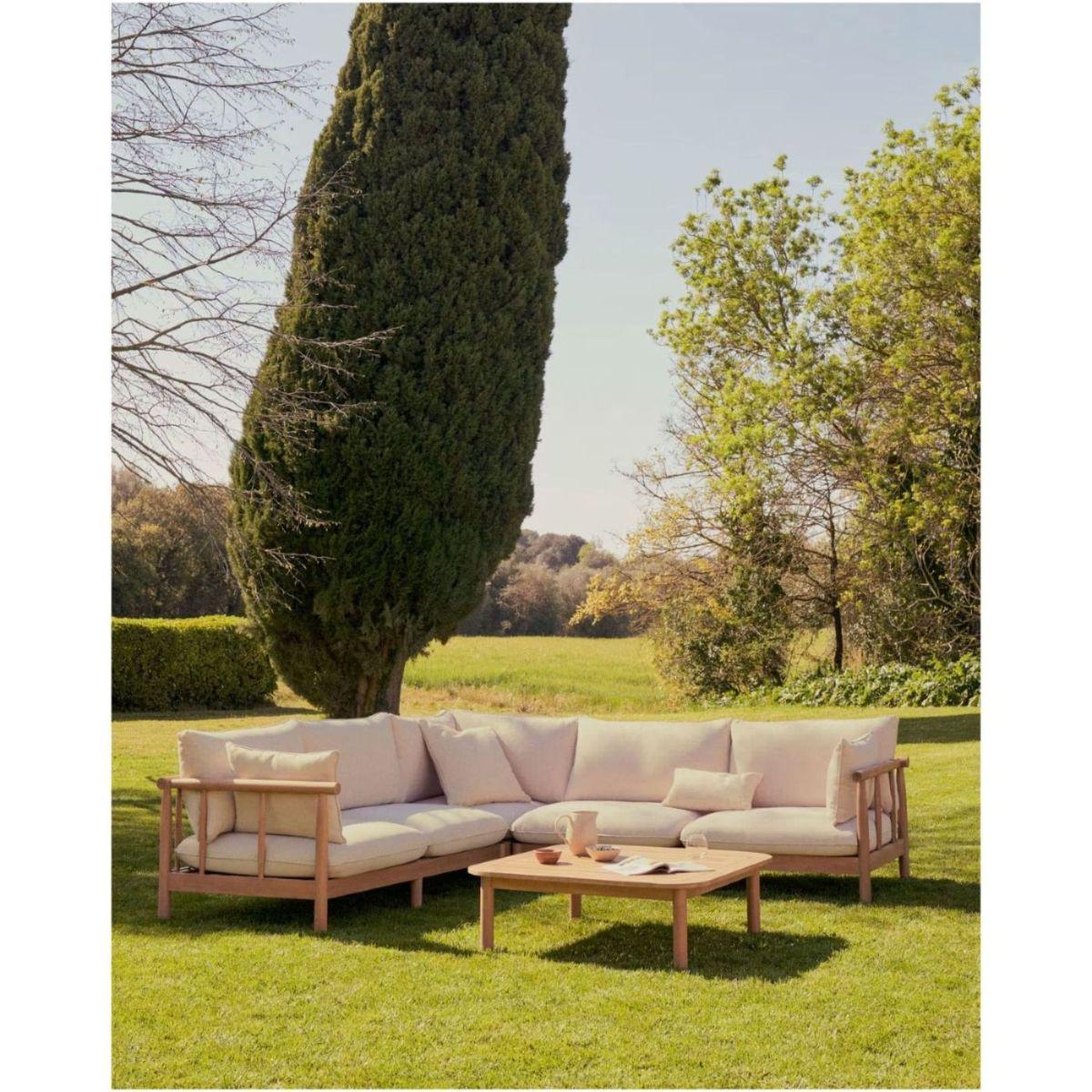 Eck-Gartenlounge Sacova massives Eukalyptusholz 280x280