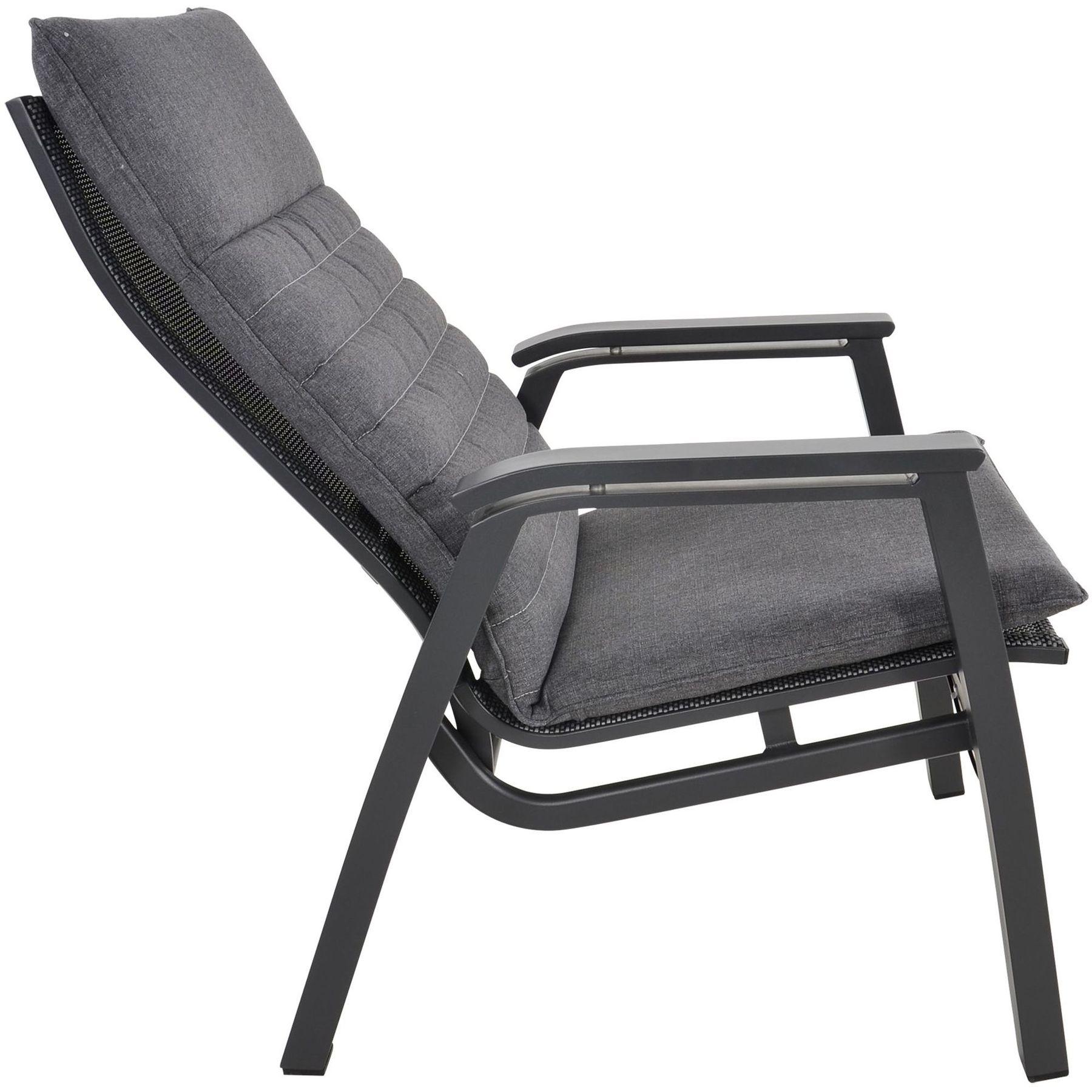 Garten Loungestuhl verstellbar Anni Aluminium grau (mit Funktion)
