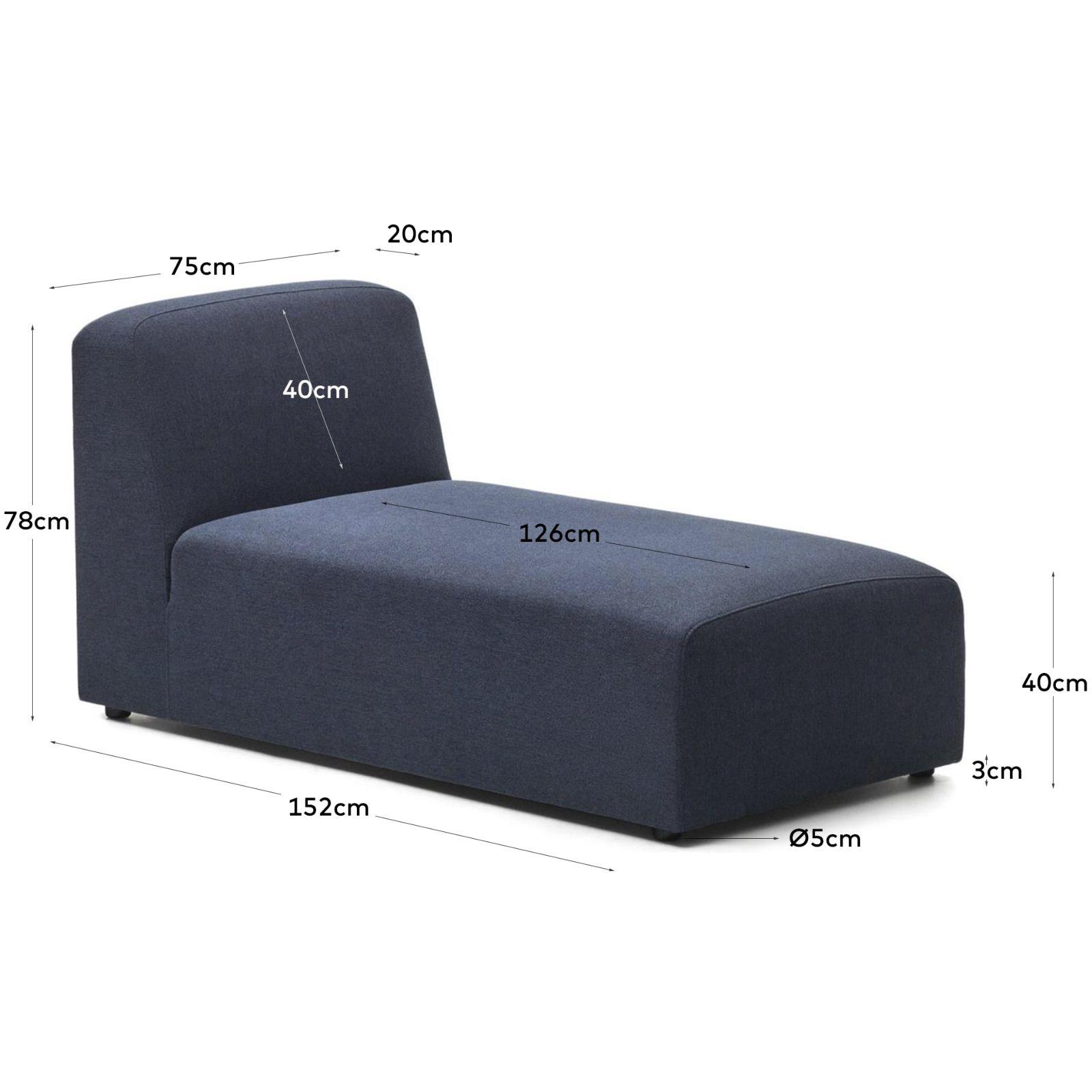Neom Chaiselongue Modul in Blau 152 x 75 cm