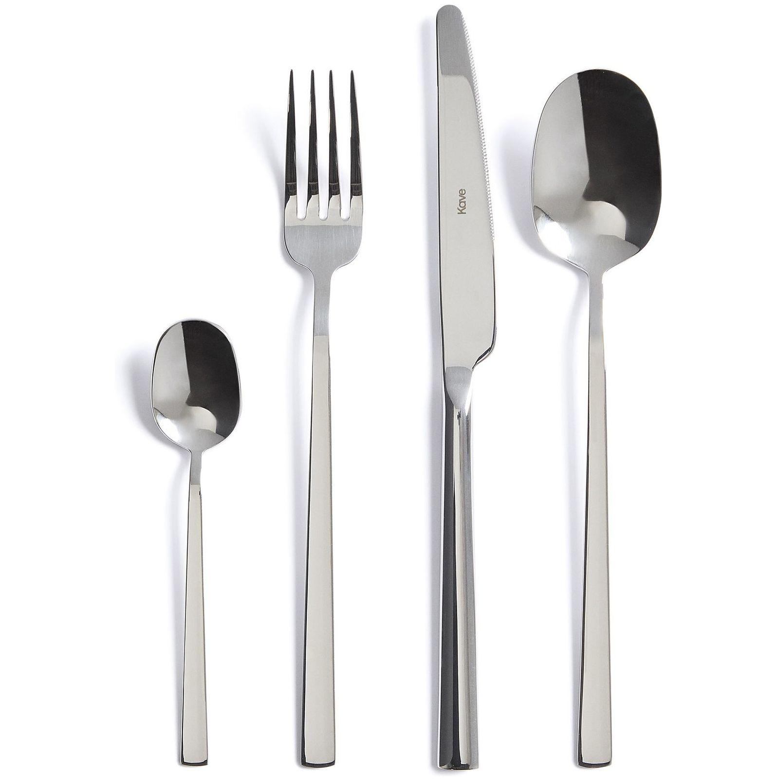 16-teiliges Edelstahl-Besteckset Dilora mit glänzendem Finish