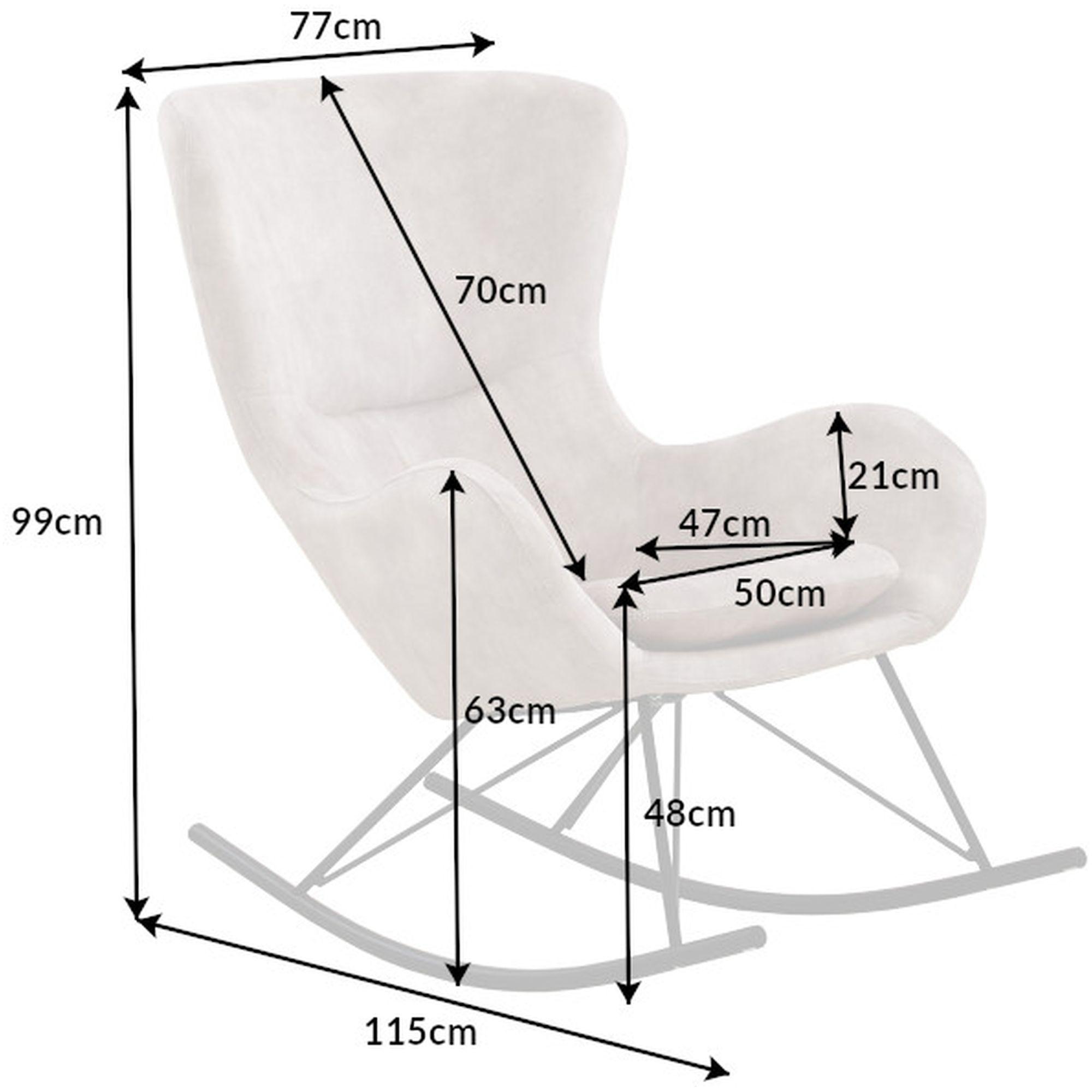 Schaukelstuhl Schaukelsessel Norway Swing Samt champagner