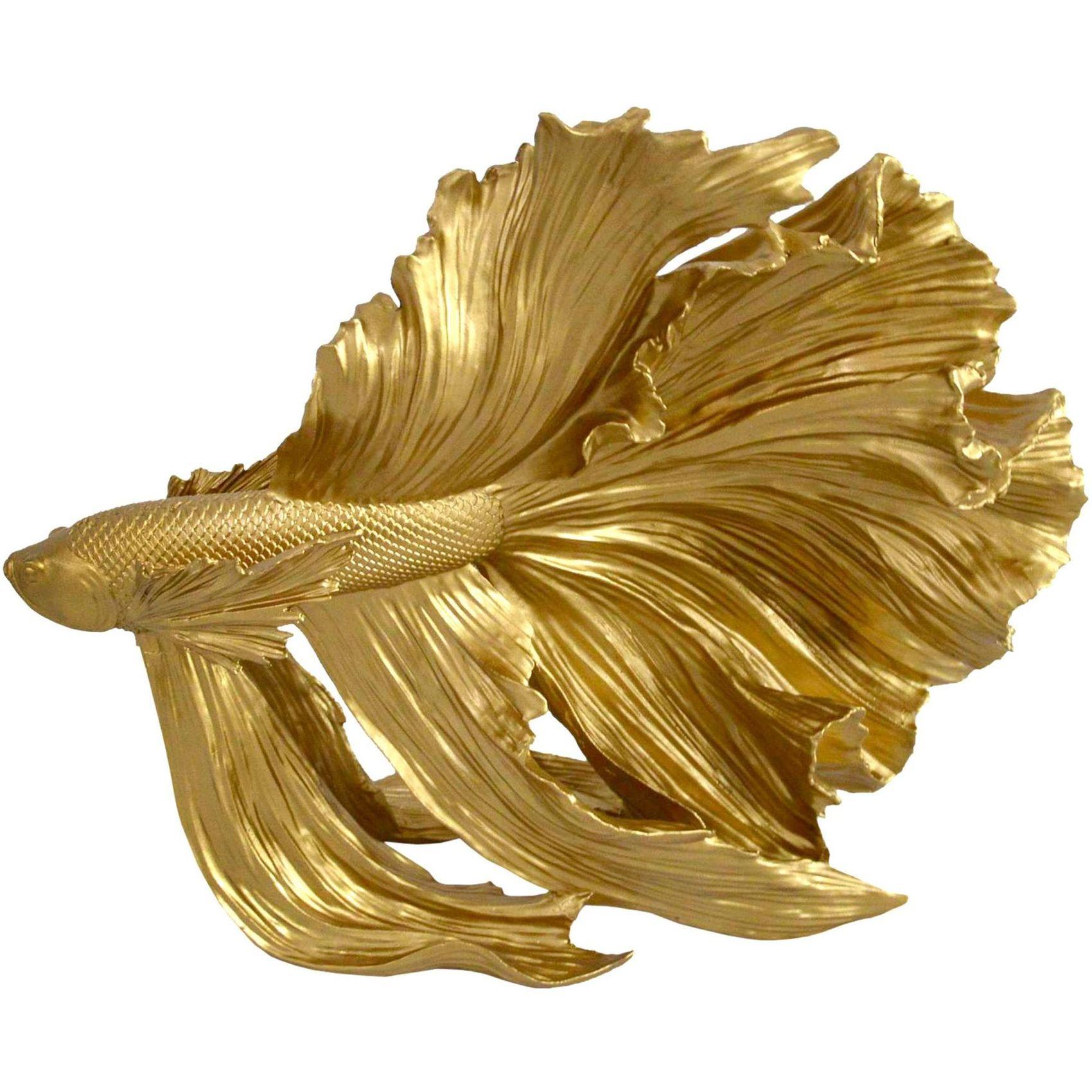 Deko Fisch Crowntail gold 32