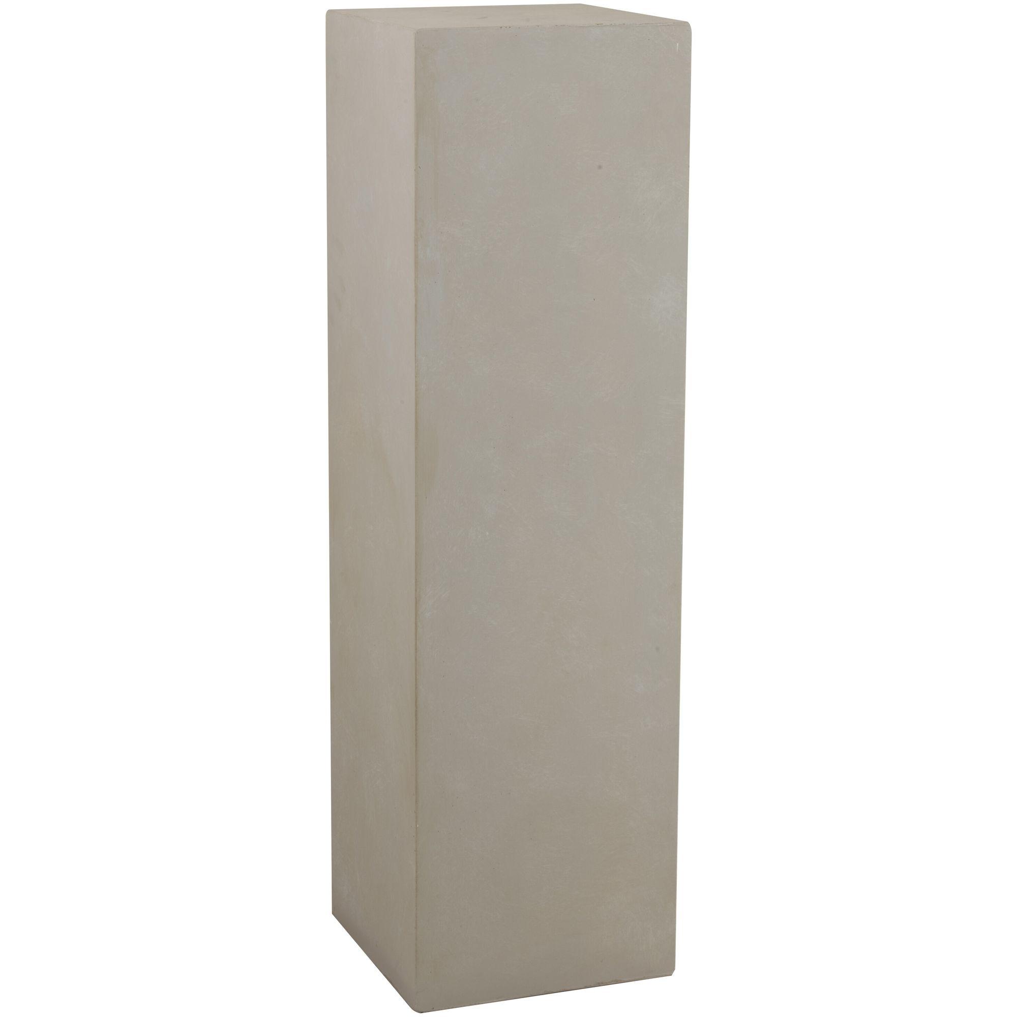 Deko Säule Rechteckig Hoch Ton Beige 35x35x121