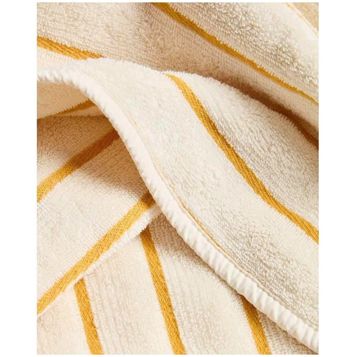 Handtuch Dorane aus 100 % Baumwolle mit gelben Streifen 30 x 50 cm