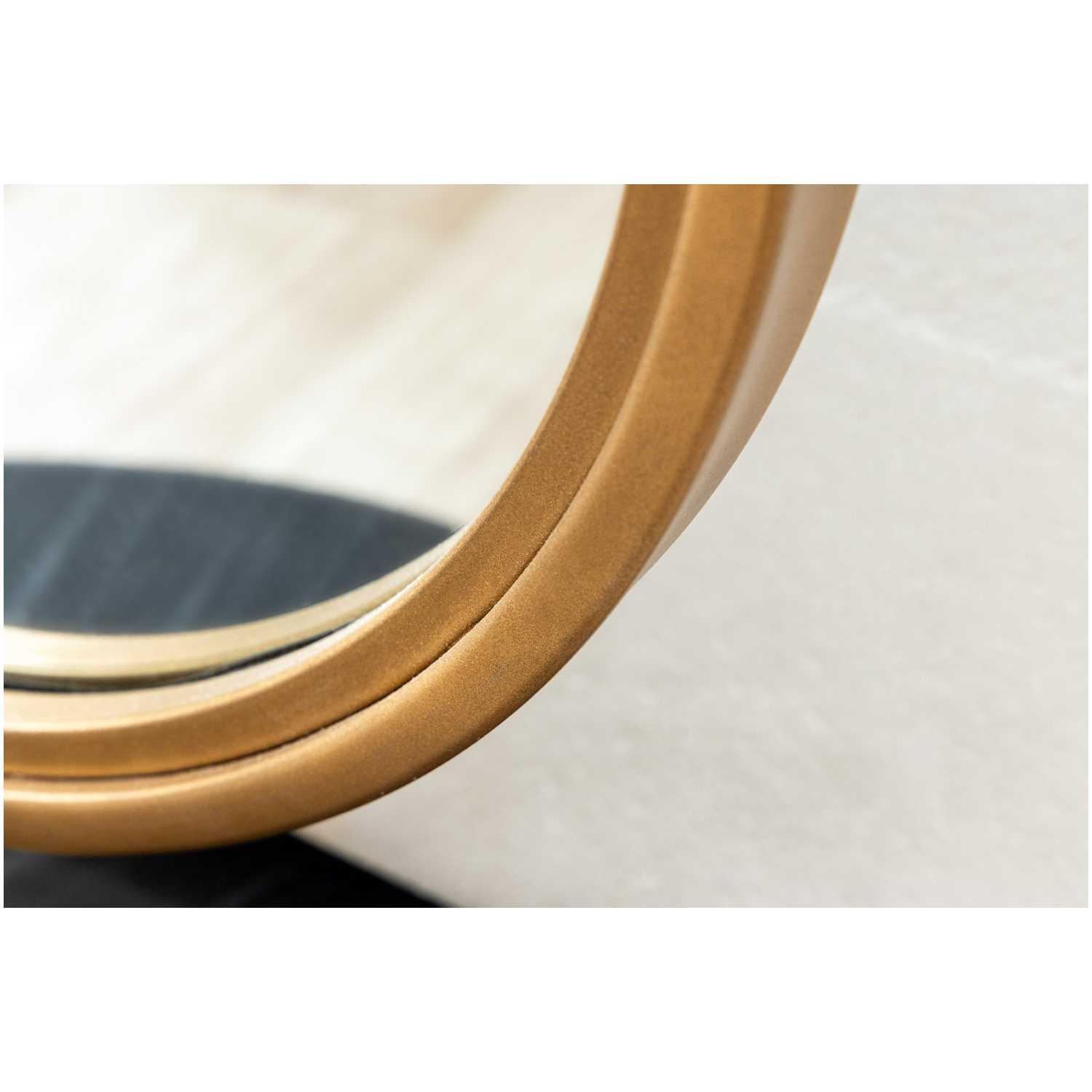 Standspiegel oval Strano Metall gold Marmorsockel 41x175