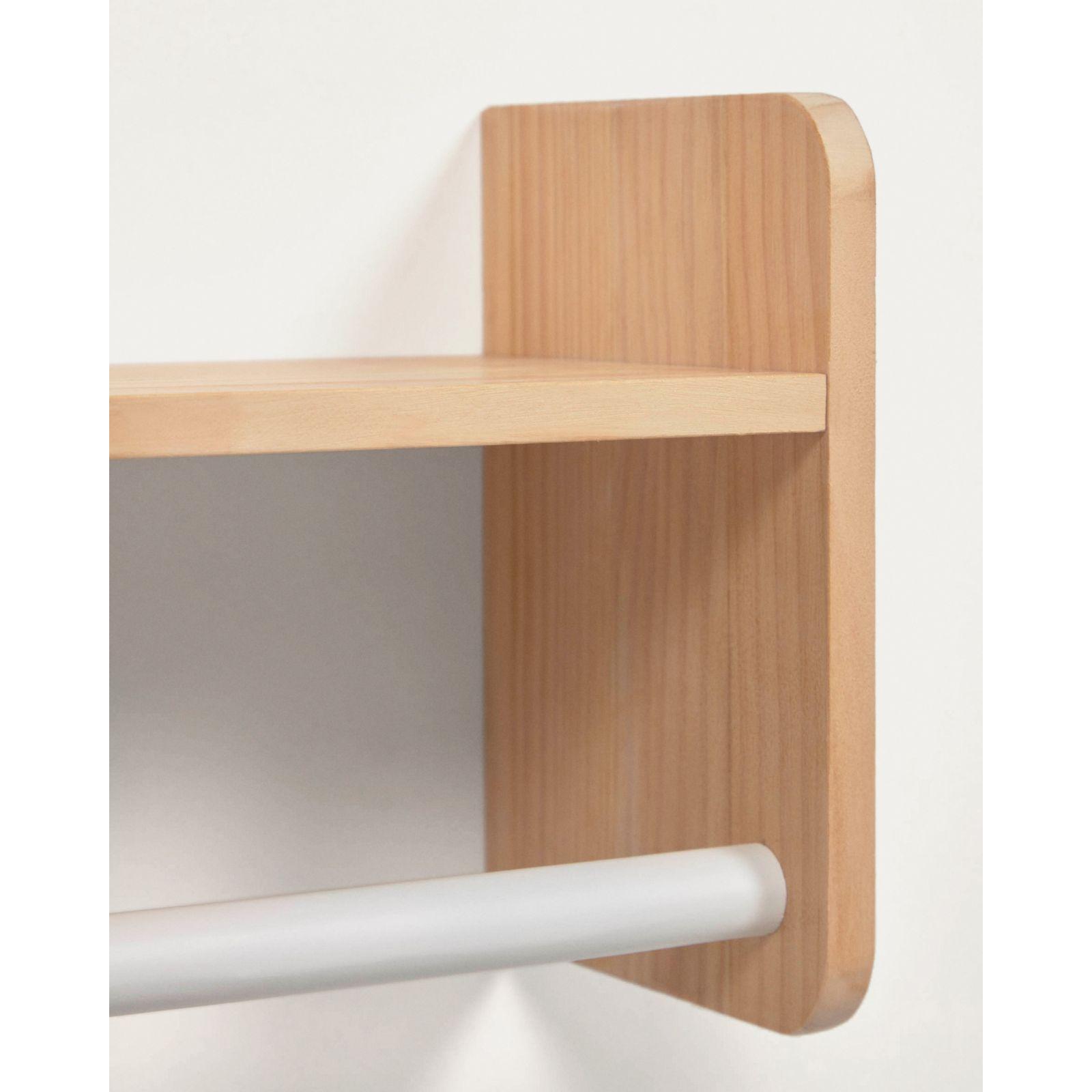 Garderobenregal Florentina aus massiver Kiefer natur MDF weiss 52.5cm FSC