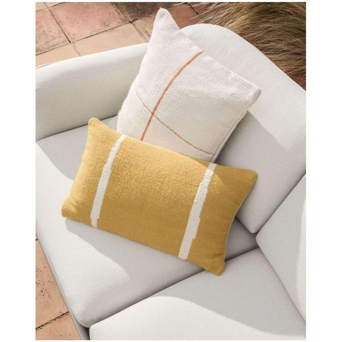 Kissenbezug Daila mit Ikat-Muster 100% PET gelb 30x50