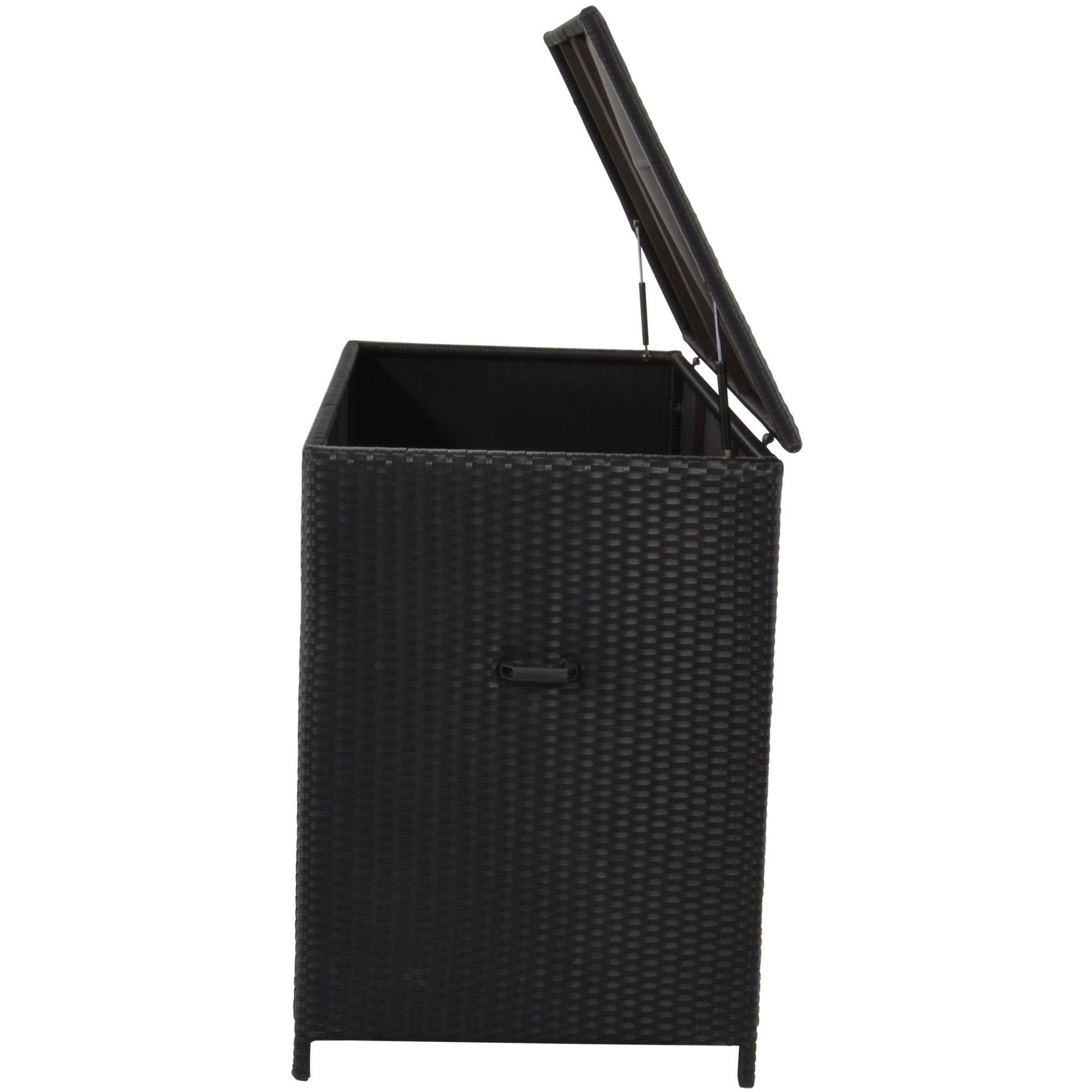 Poly Rattan Kissenbox mit Rollen 165x67x95