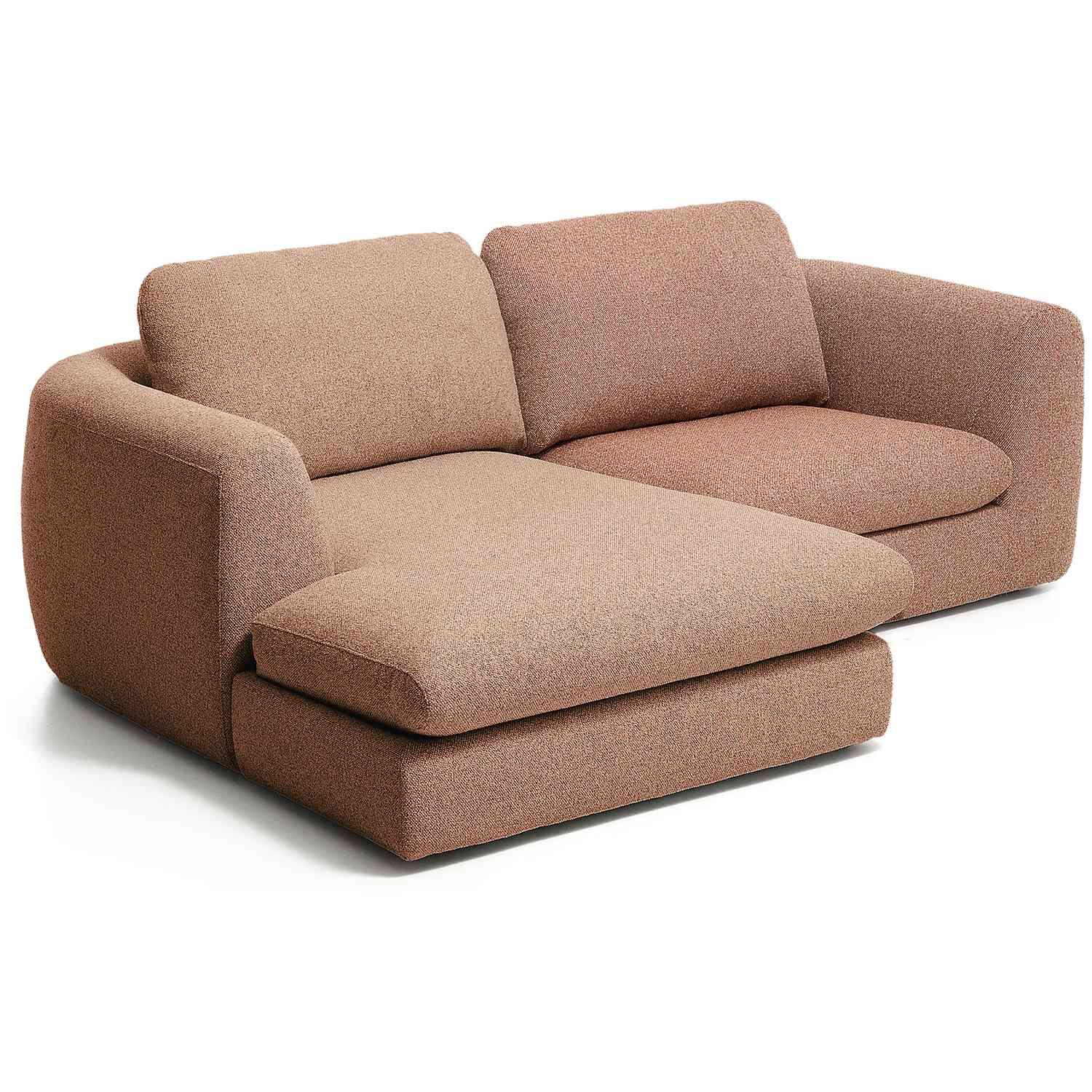 3-Sitzer Sofa Vera mit Chaiselongue links in Terrakotta 232x176 FSC Mix Credit