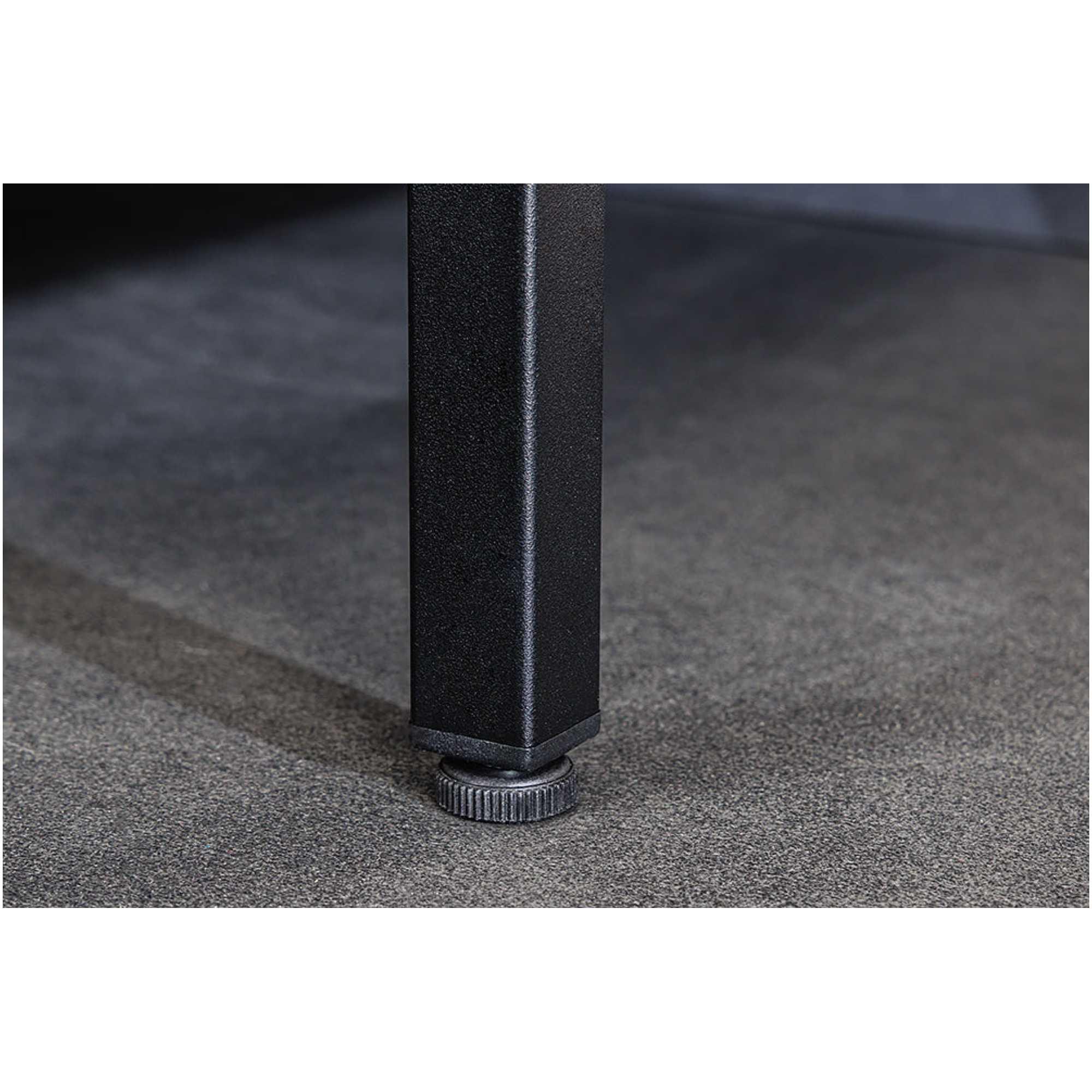 Standvitrine Lowboard London Metall schwarz geriffeltes Glas 90