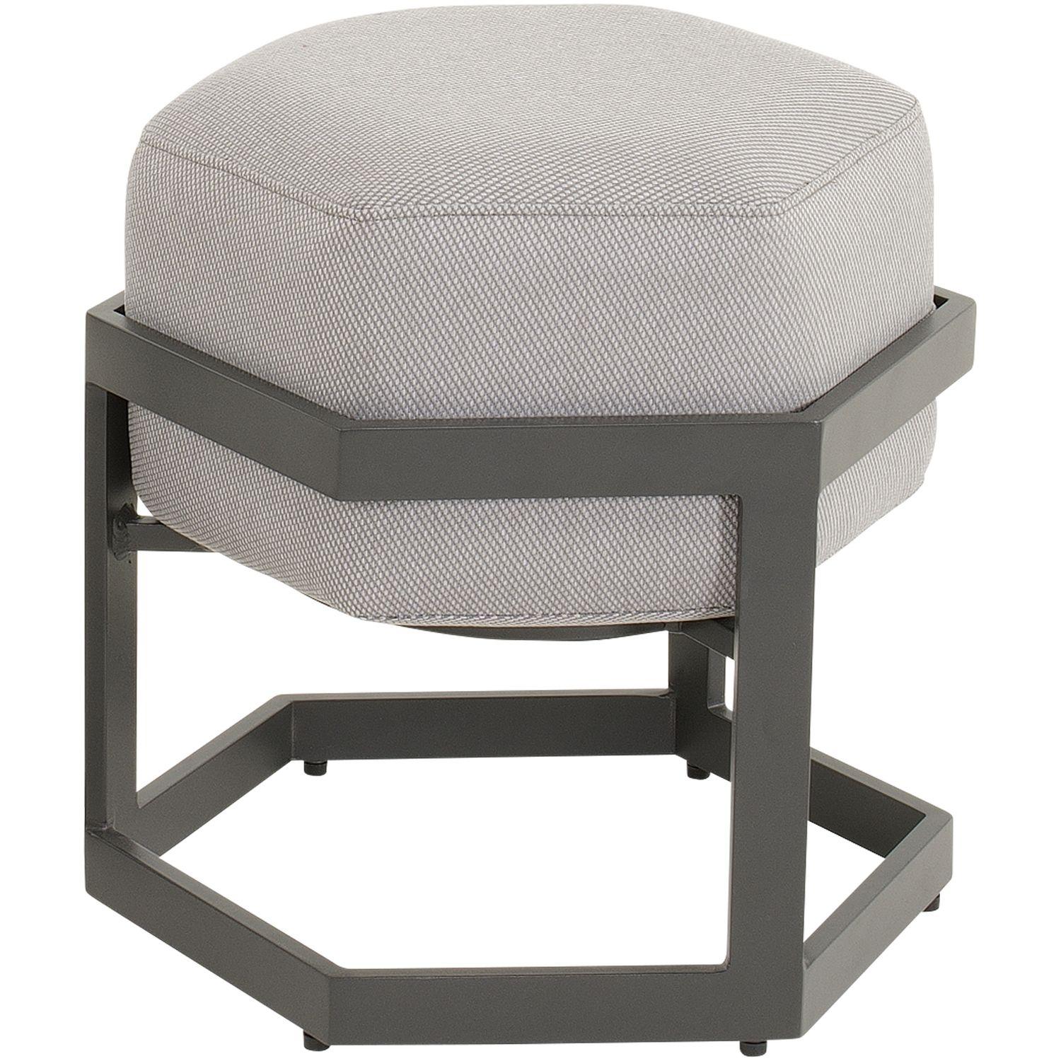 Gartenhocker Aron Aluminium anthrazit Stoff