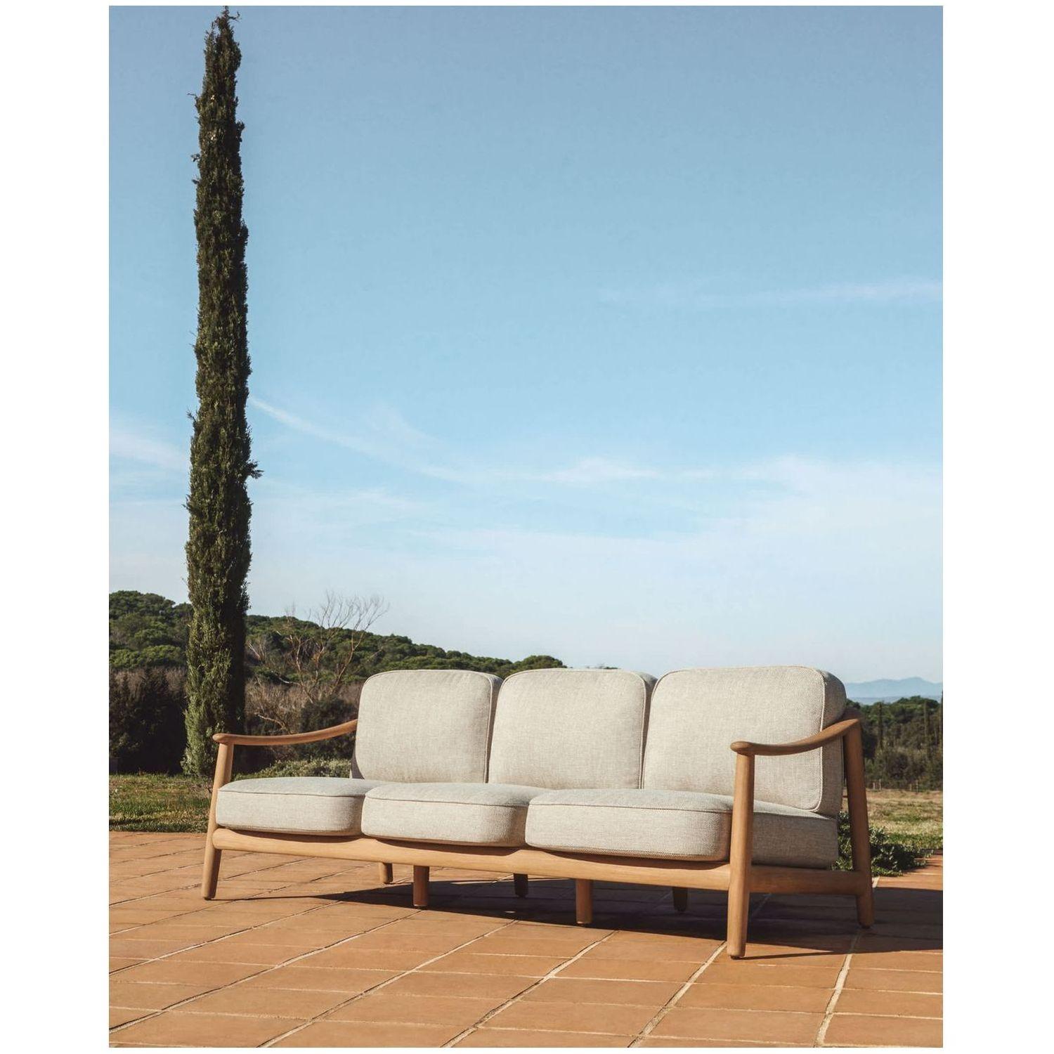 Gartensofa 3-Sitzer Outdoor Elunda Teakholz massiv 215 FSC 100%