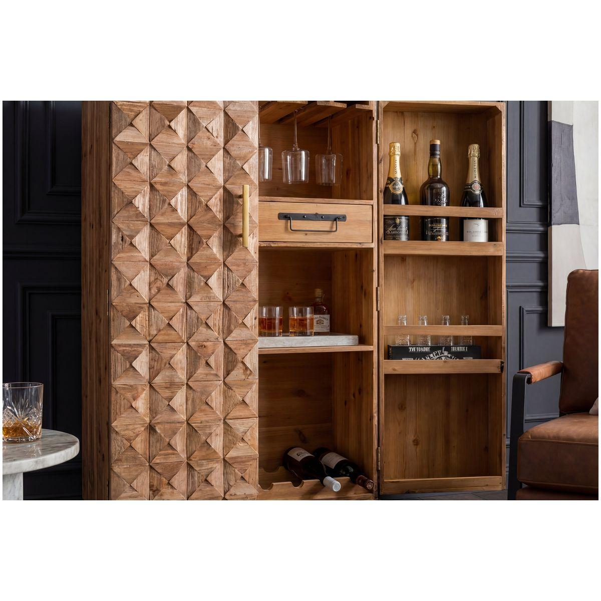 Barschrank Bologna Kiefernholz natur 79x123