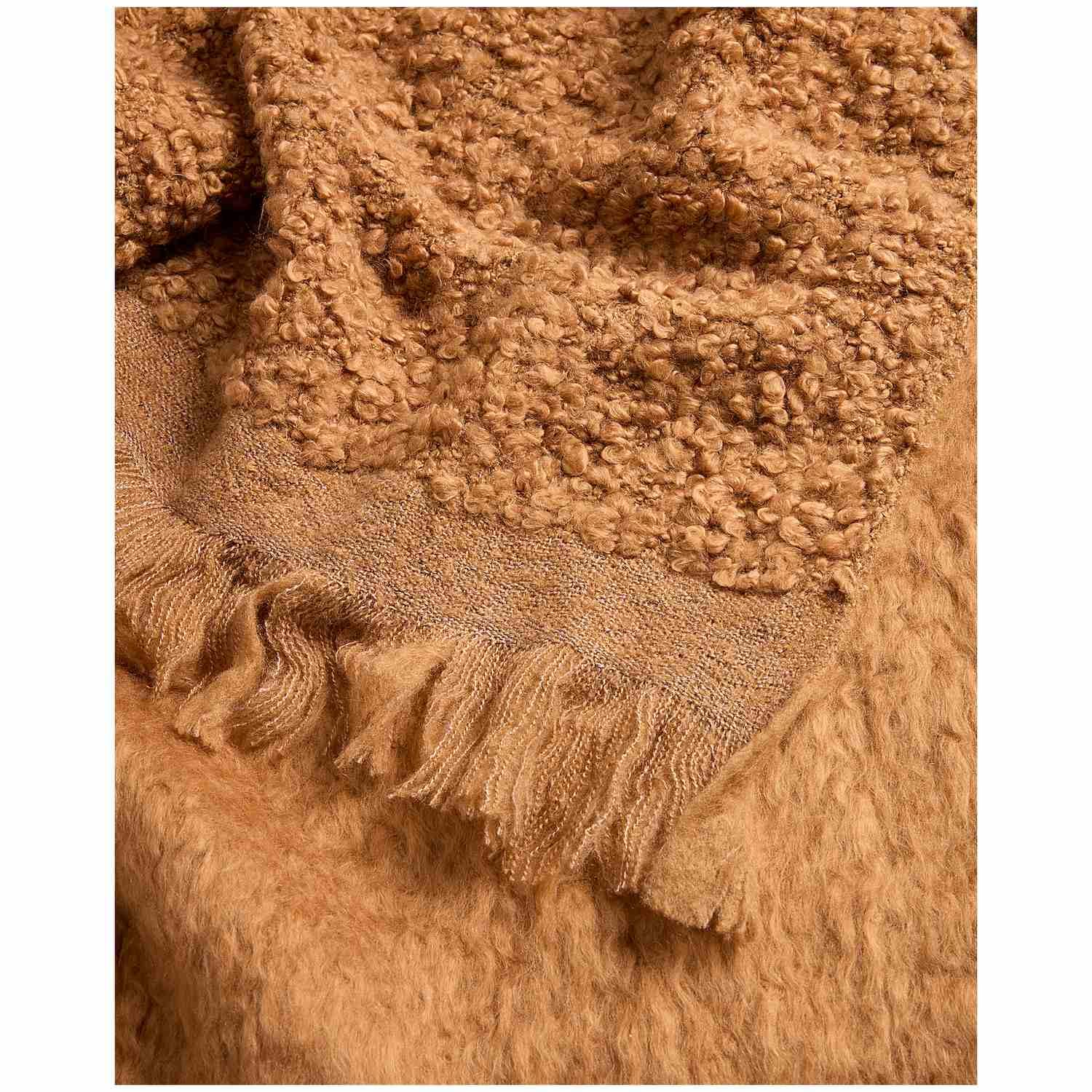 Decke Nemora aus Wollmischgewebe orange 130x170