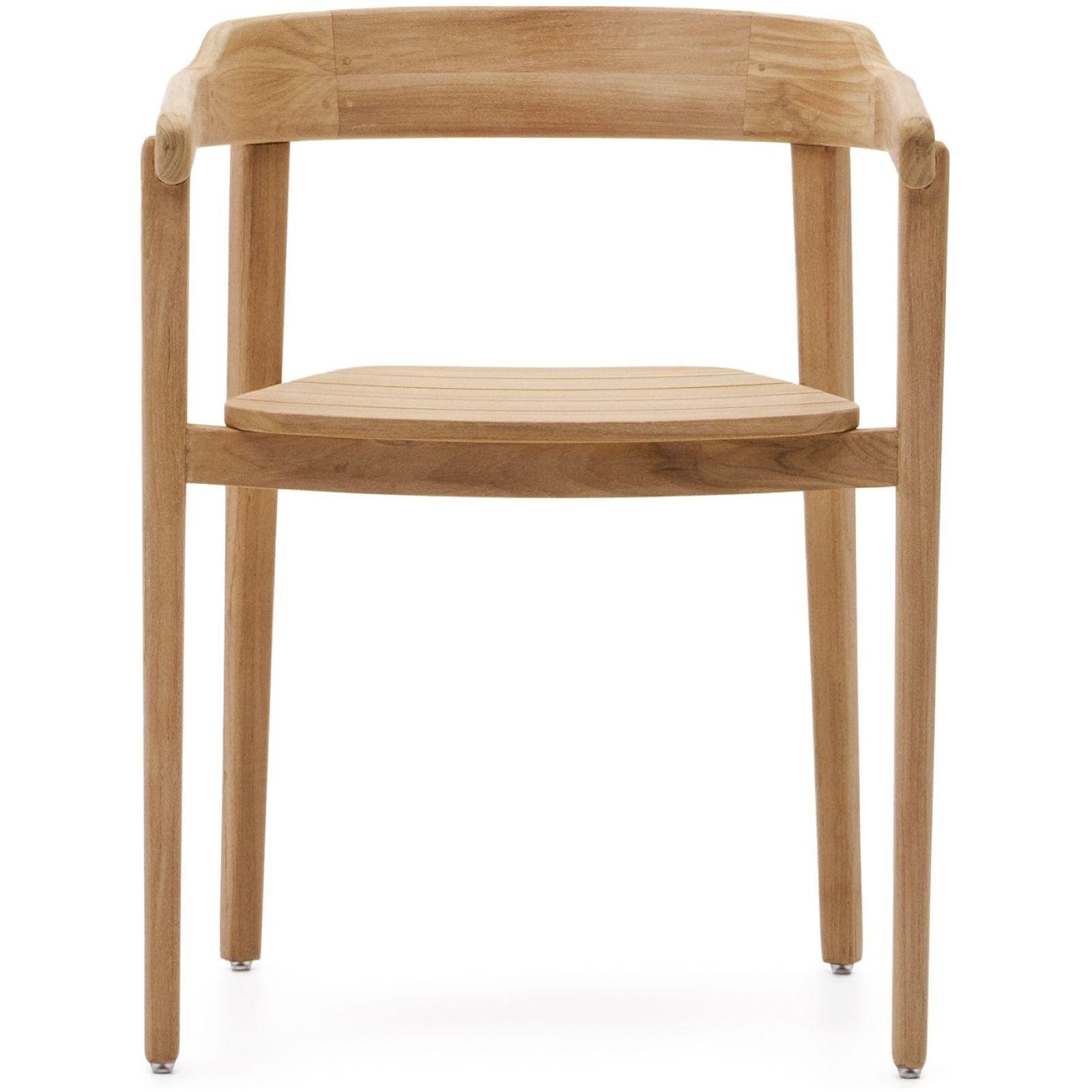 Garten Holzstuhl Icaro stapelbar massives Teakholz natur 100% FSC