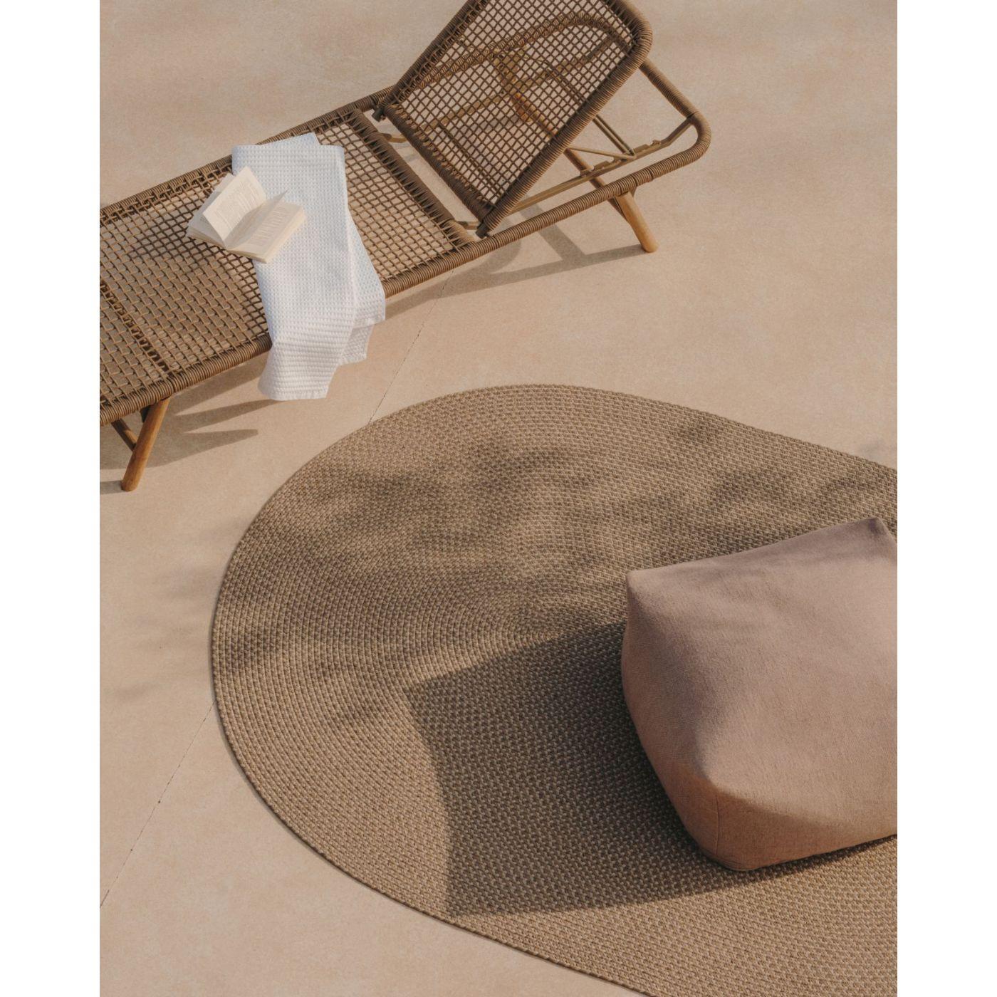 Rodhe Teppich oval 100 % PET beige 160 x 230 cm