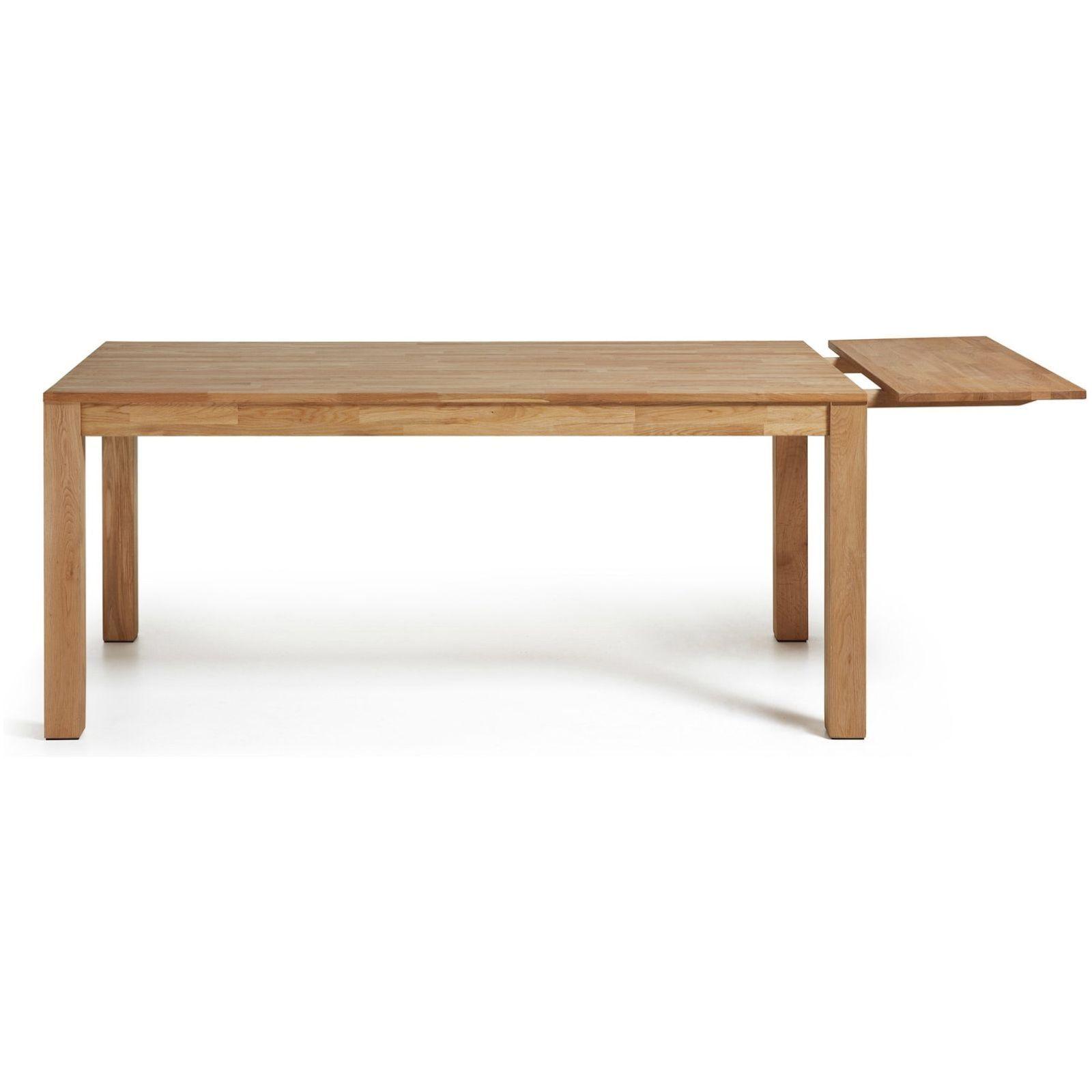 Esstisch ausziehbar Massivholz Nito Eichenholz massiv - Grösse: 120-200x75