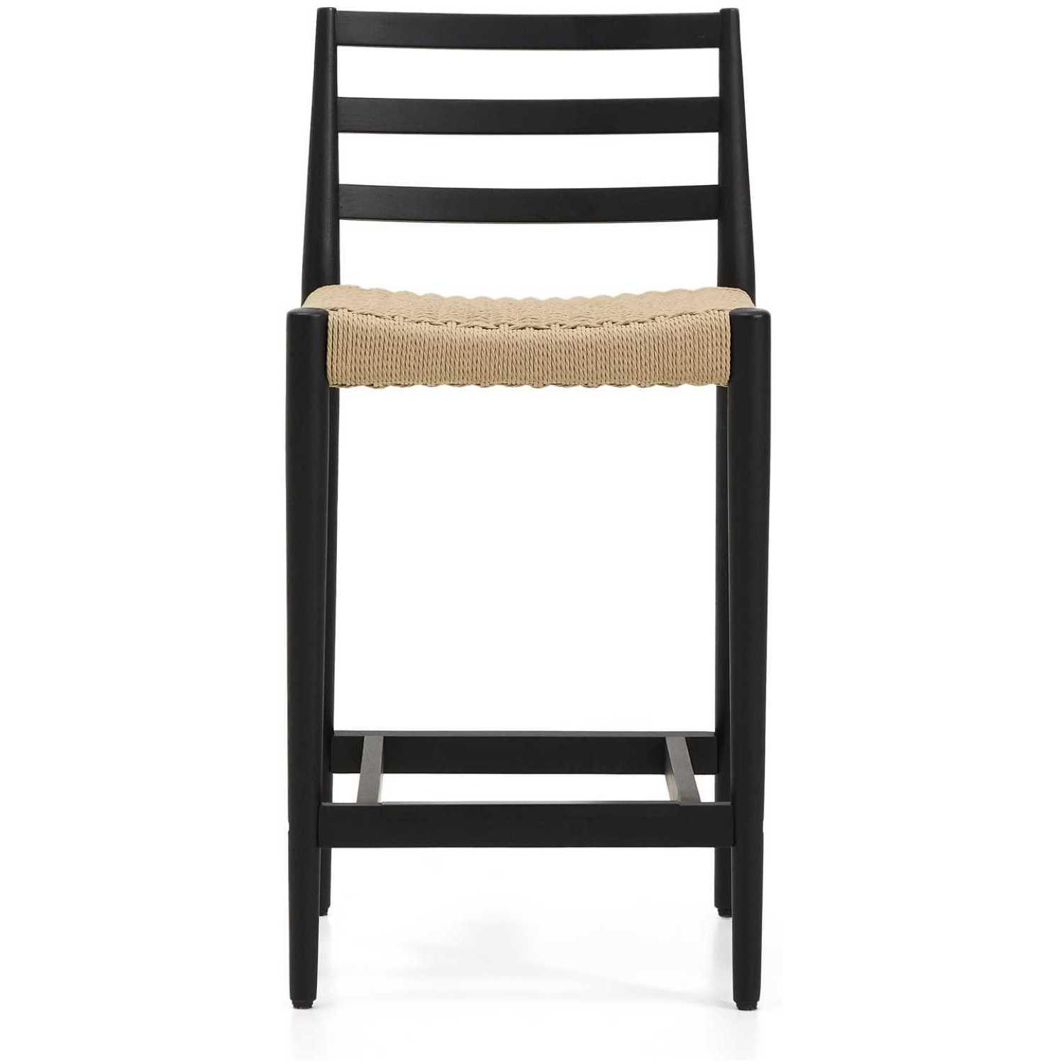 Barhocker Analy Eichenholz massiv schwarz Sitzhöhe 65 100% FSC