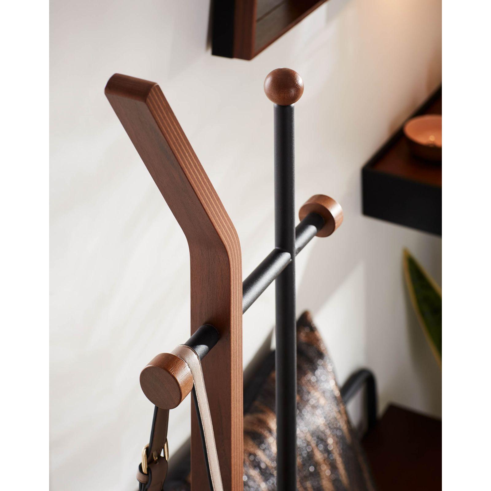 Garderobenständer Magali Walnussfurnier Stahl 172 cm