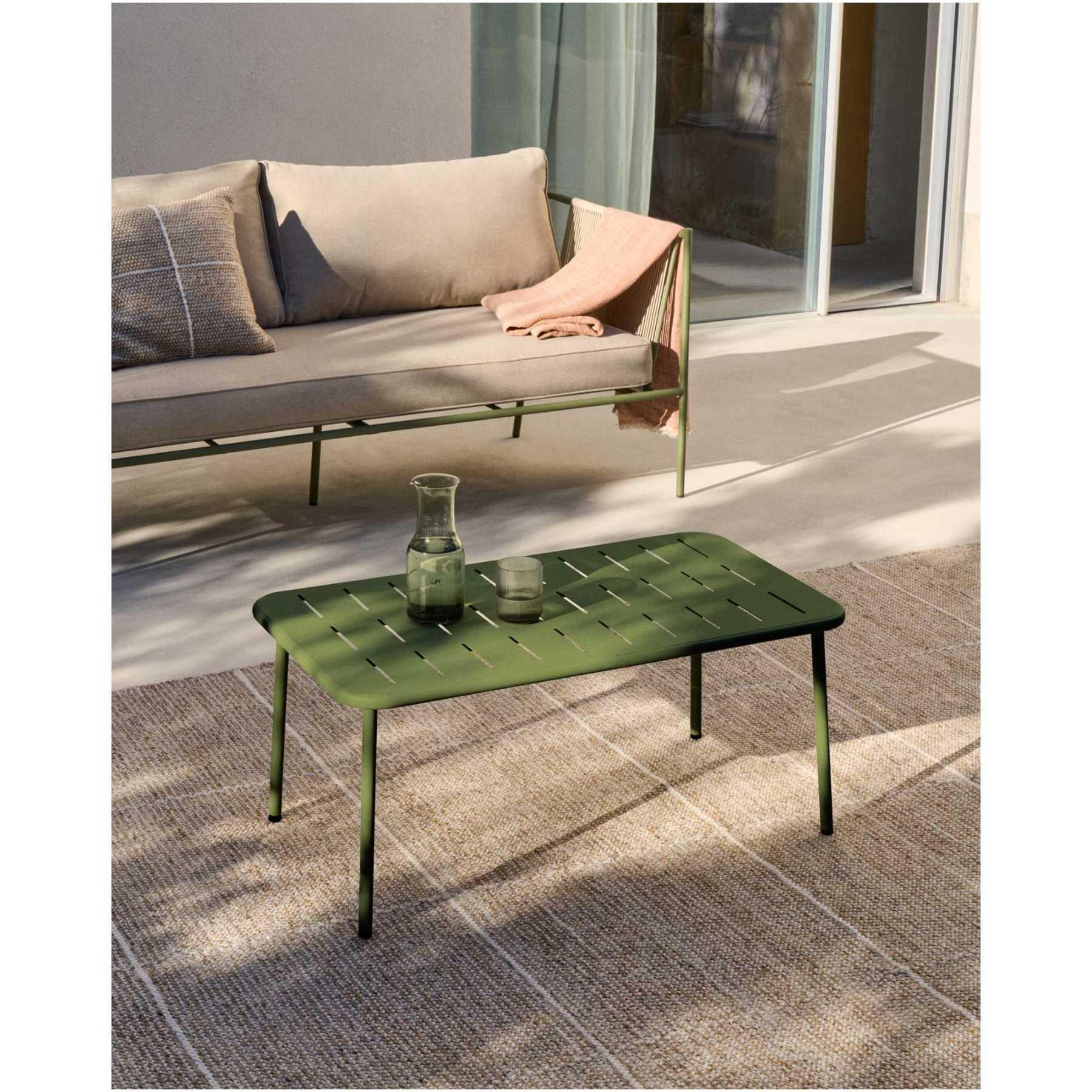 Gartenteppich Outdoor Nalian 100% PET kariert beige 200x300