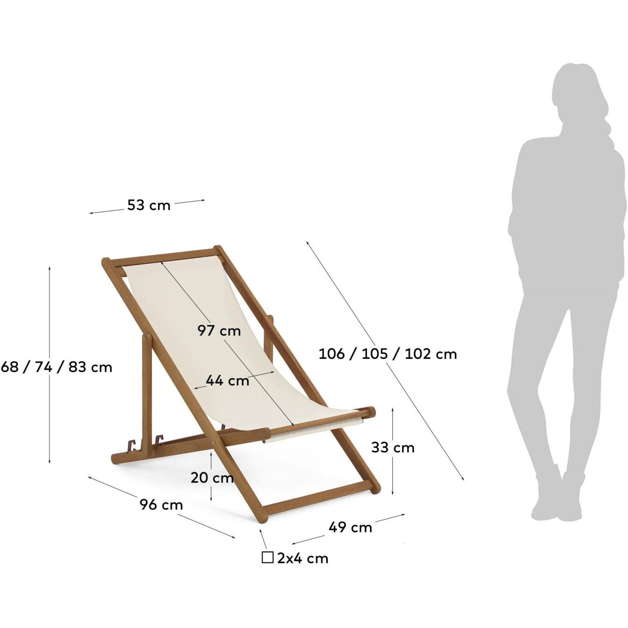 Liegestuhl Lounger beige (verstellbar)
