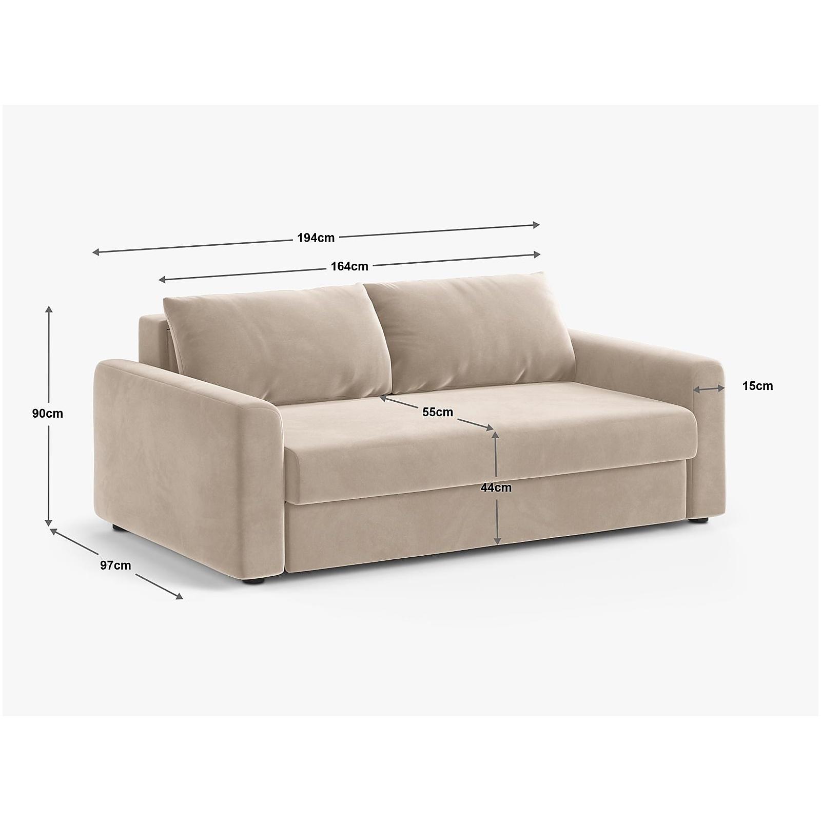 Bettsofa David - Grösse: 194x97x90 - Bezug: Structured Fabric (Baltimore), Light Beige