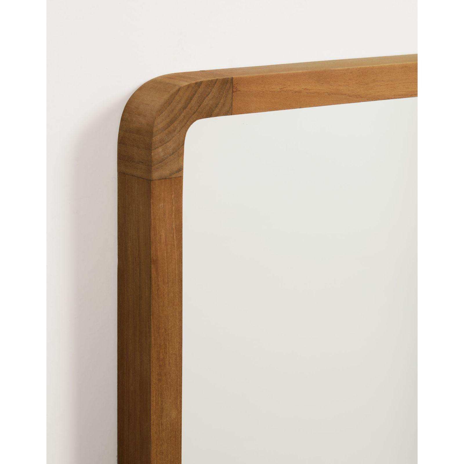 Shamel Spiegel aus massivem Teakholz mit Nussholzfinish 45 x 70 cm