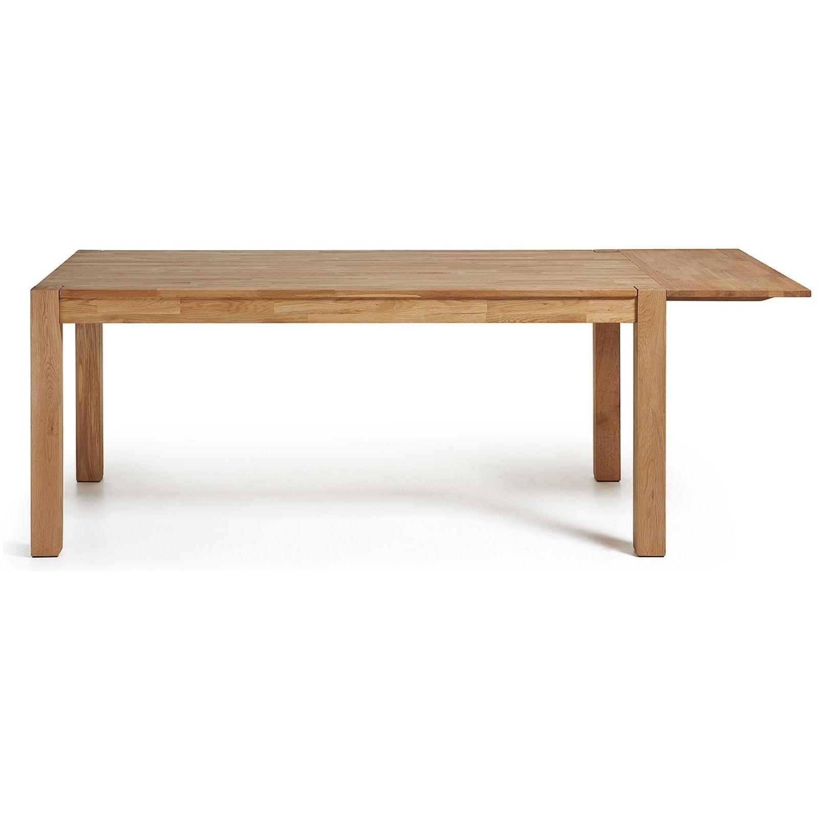 Esstisch ausziehbar Massivholz Nito Eichenholz massiv - Grösse: 120-200x75