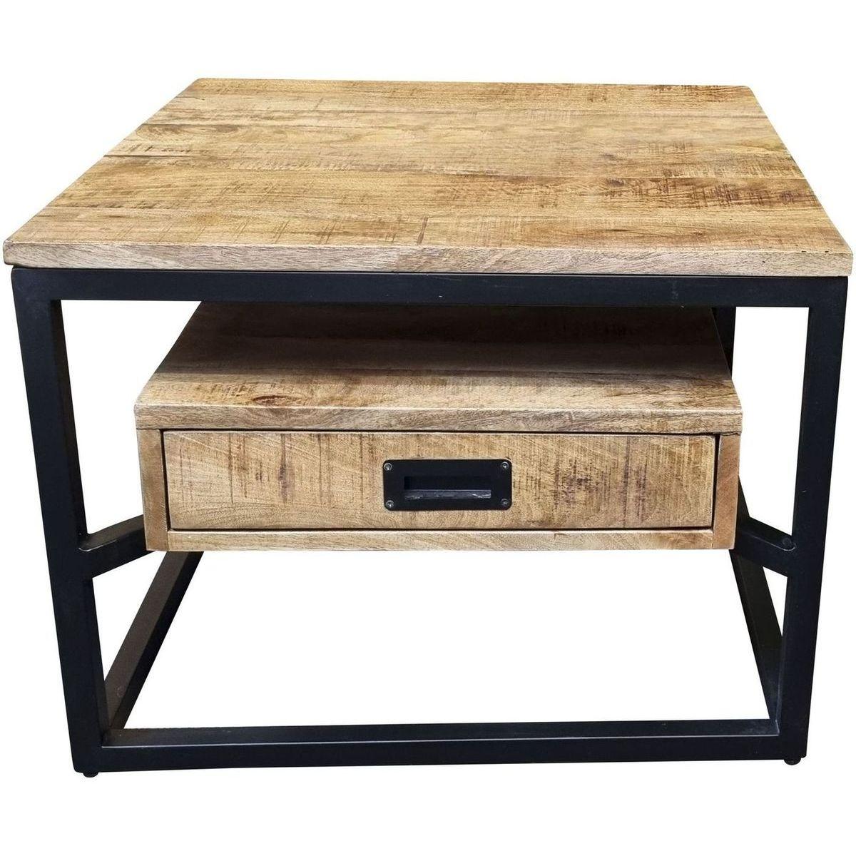 Couchtisch Iron Air Mangoholz 60x60