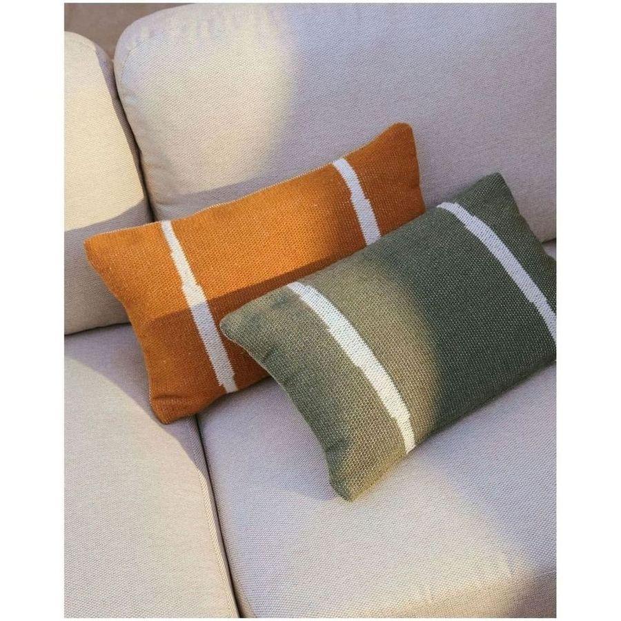 Kissenbezug Daila mit Ikat-Muster 100% PET Jacquard grün 30x50