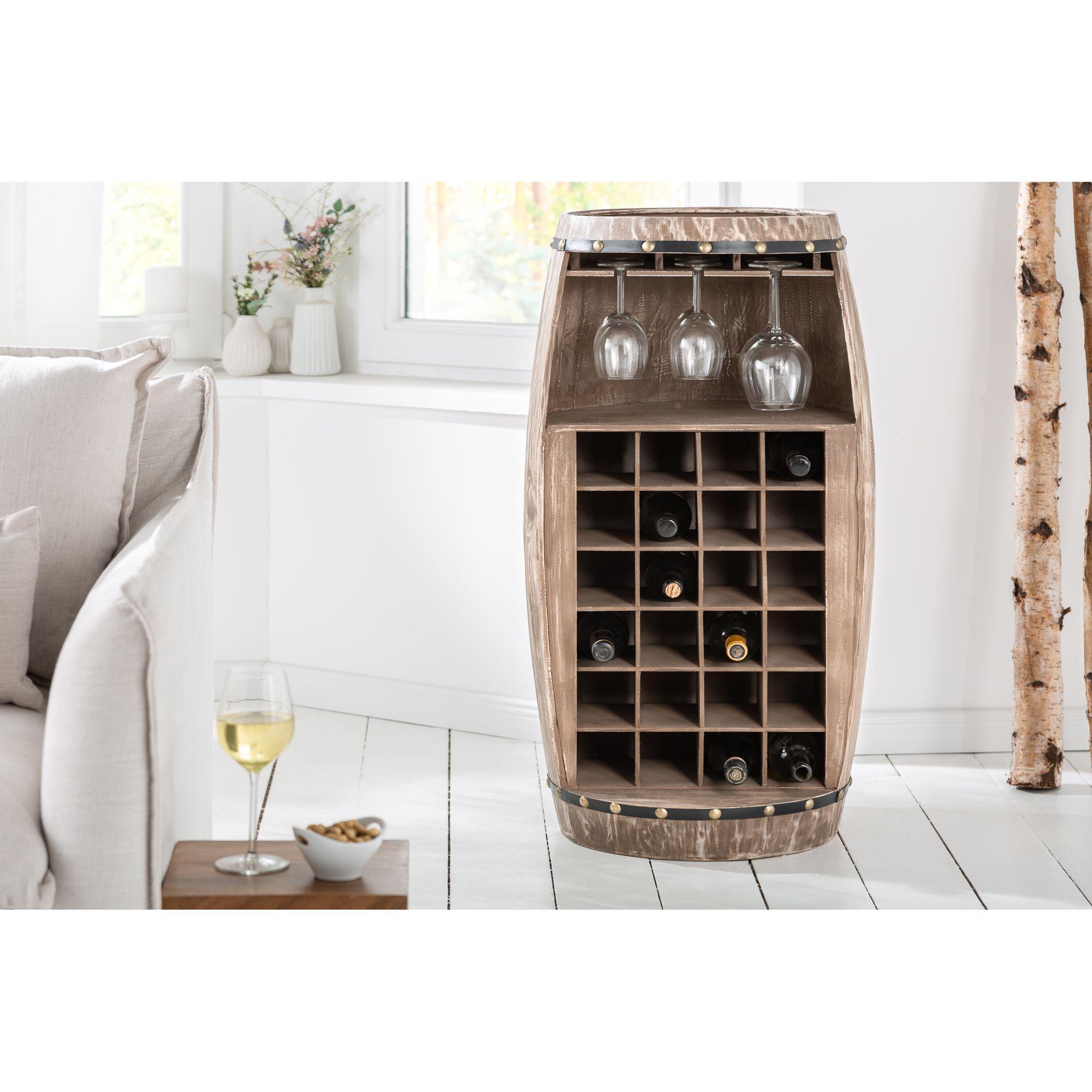 Weinfass Weinregal Winery halb 97cm natur